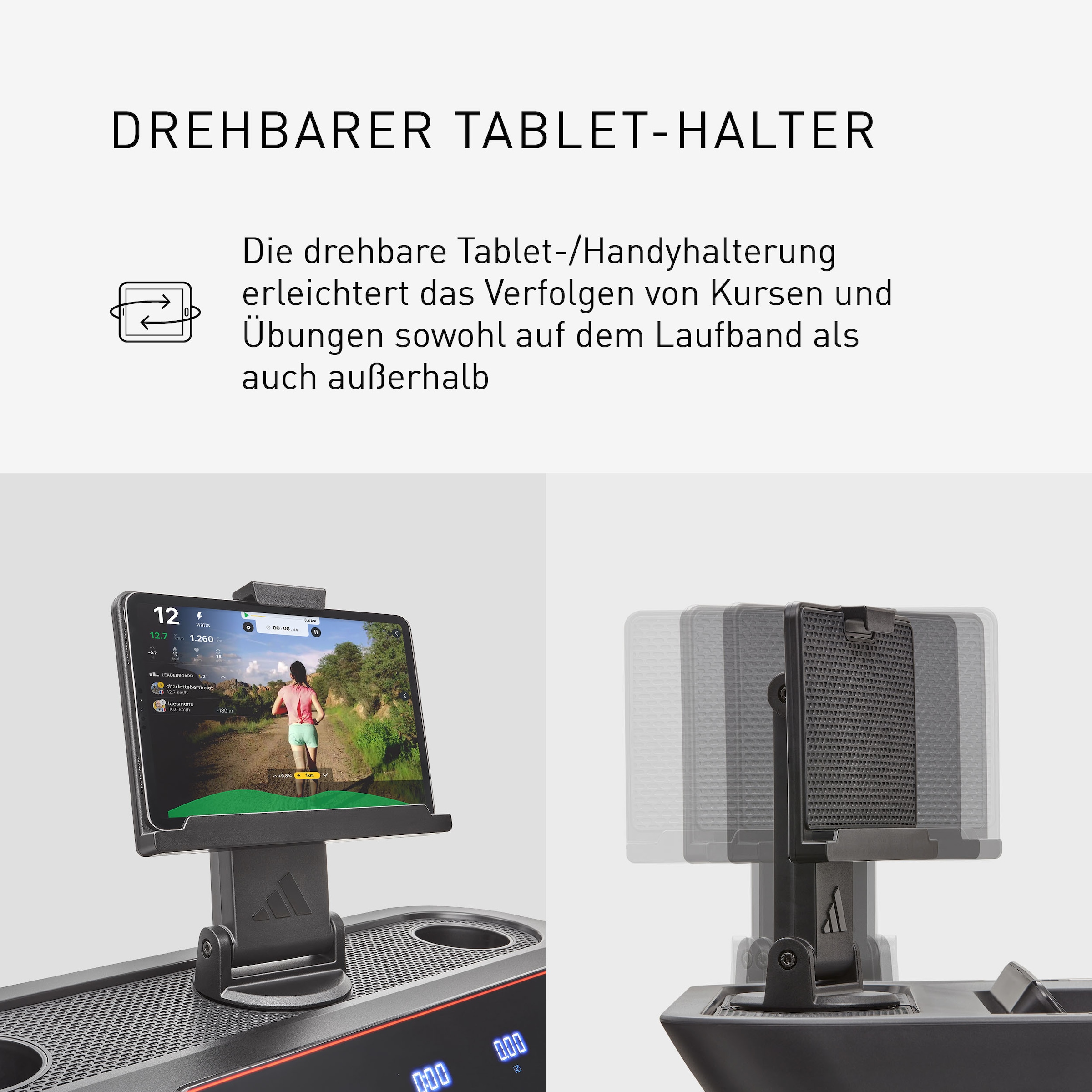 adidas Performance Tapis de course »Laufband T-23« bis max. 20 km/h, mit Steigung, 150 kg max. Benutzergewicht