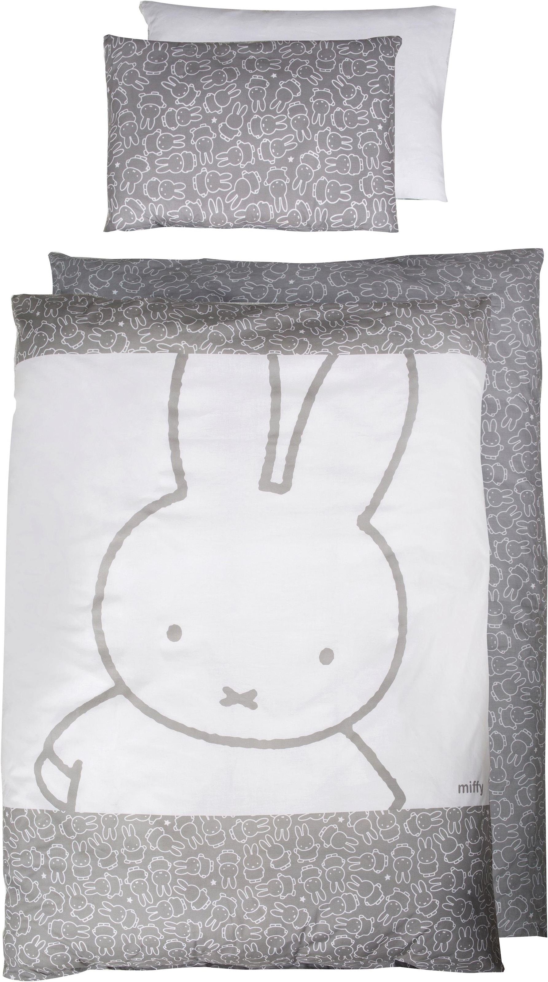 roba® Himmelbettgarnitur »miffy®«, 4-tlg., mit Bettwäsche, Nestchen und Himmel