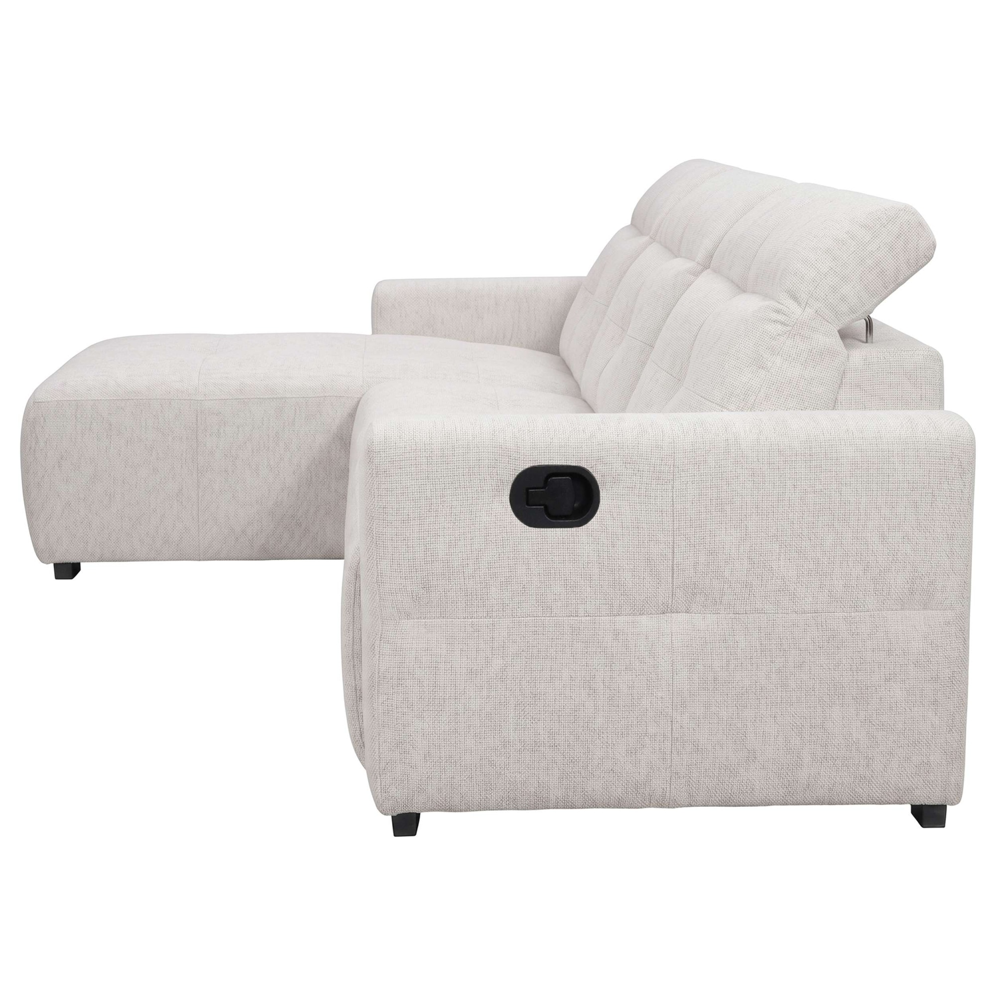 GOODproduct Ecksofa »CAARLA Webstoff, L-Form, 261 cm, man. o. elektr. Relaxfunktion (USB)« mit USB-A und USB-C bei elektrischer Ausführung, Kopfteilverstellung