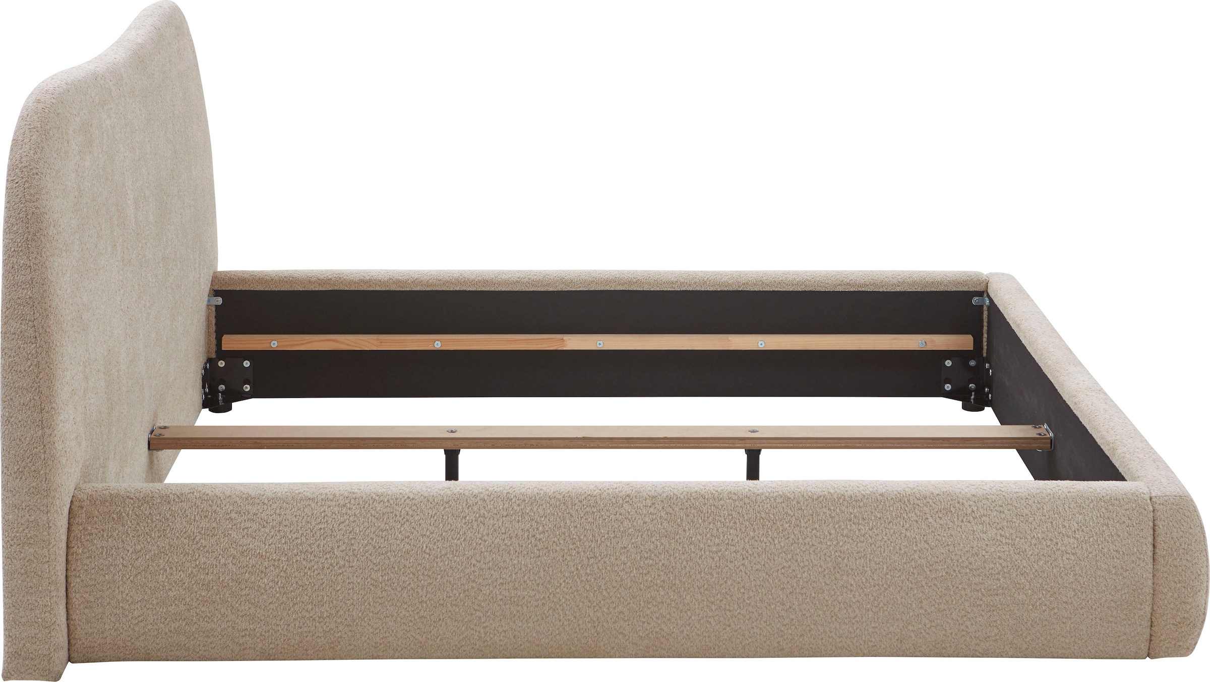 ATLANTIC home collection Polsterbett »Sophie« mit oder ohne Stauraum, hochwertiger Bouclé-Bezug