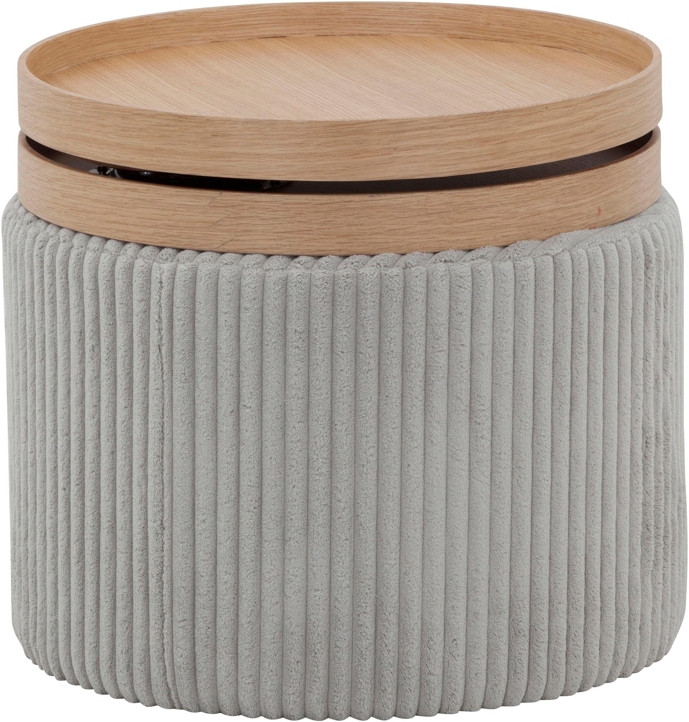 Image of SalesFever Beistelltisch "Coffeetable in minimalistischer Optik" Bewegliche Tabletts trifft modernen Cordbezug