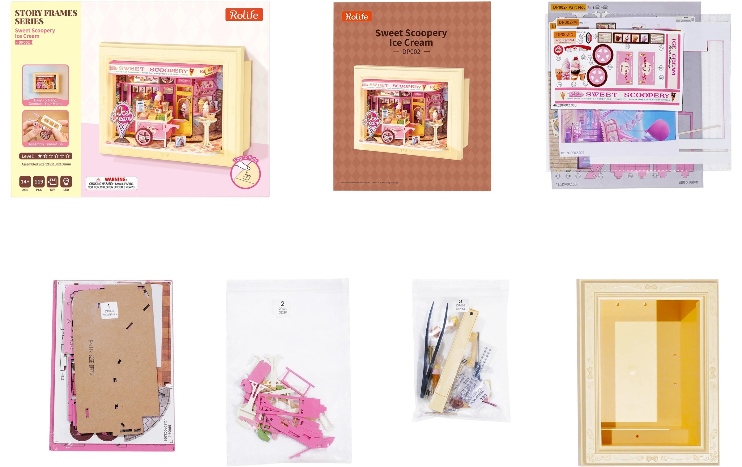   Modellbausatz »Rolife Sweet Scoopery Ice Cream« 119 Stk. tlg.