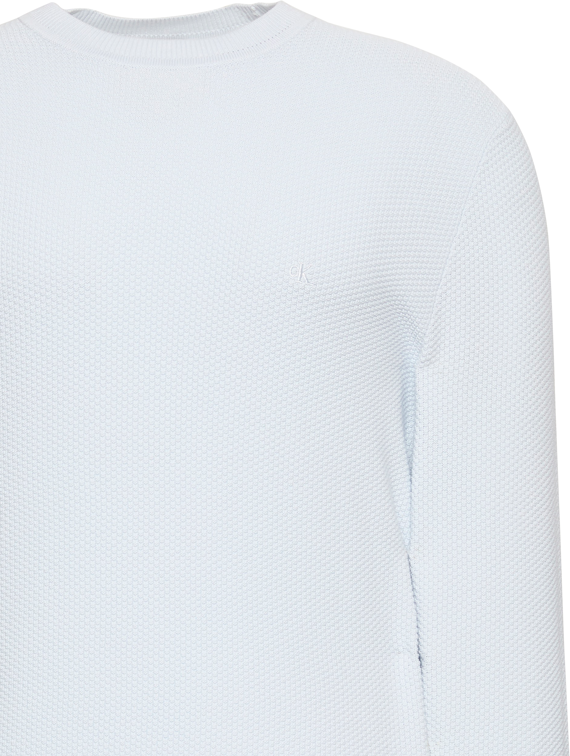 Calvin Klein Rundhalspullover »LS TEXTURED COTTON CREWNK SWEATE« Regular fit mit Rundhalsausschnitt