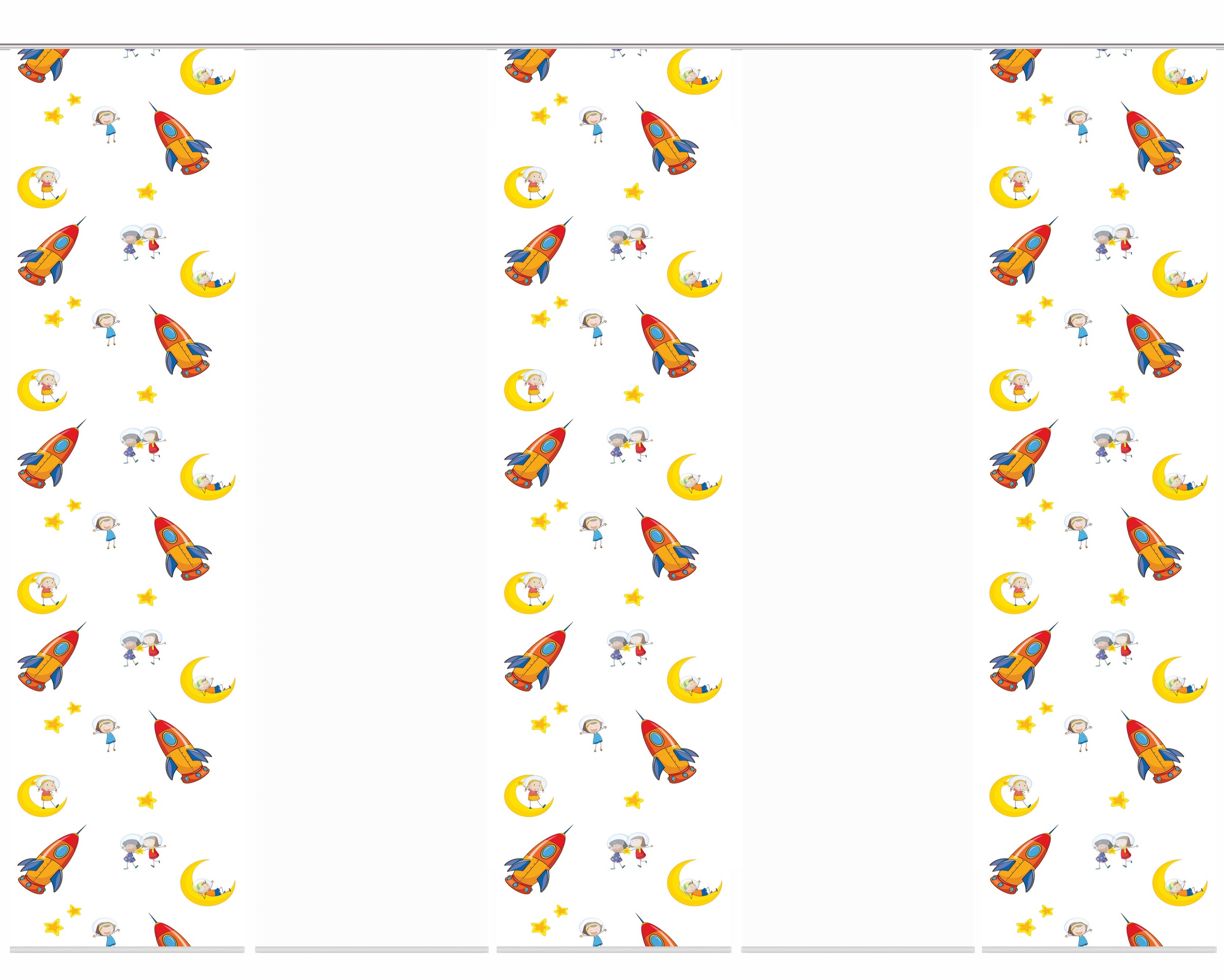 Image of HOME WOHNIDEEN Schiebegardine »LUNARO«, (5 St.), Schiebevorhang Digi 5er Set LUNARO bei Ackermann Versand Schweiz