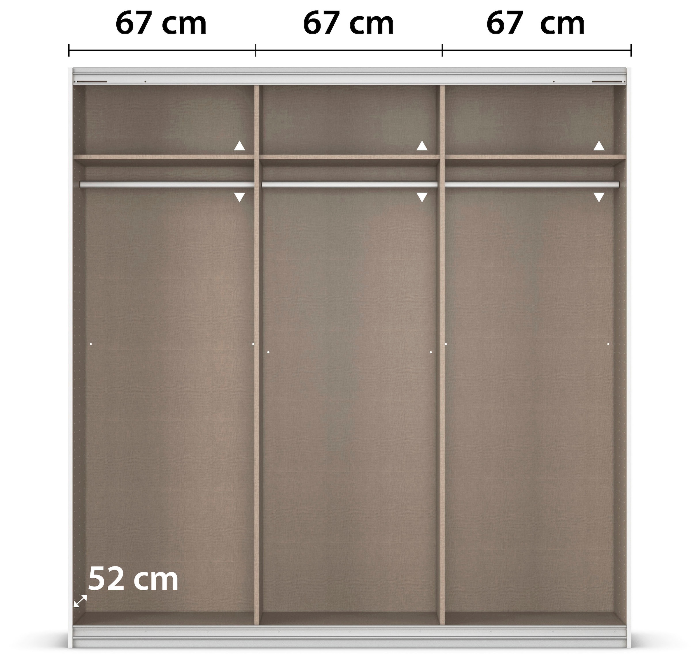 rauch Kleiderschrank »Mehrzweckschrank Aktenschrank Möbel Mietswohnung Schlafzimmer KOLUNA« 3 Ausstattungen BASIC/CLASSIC/PREMIUM (inkl. SOFT-CLOSE-FUNKTION),  Breiten 203/271/315/360 cm Höhen 210/229 Glas-Front MADE IN GERMANY