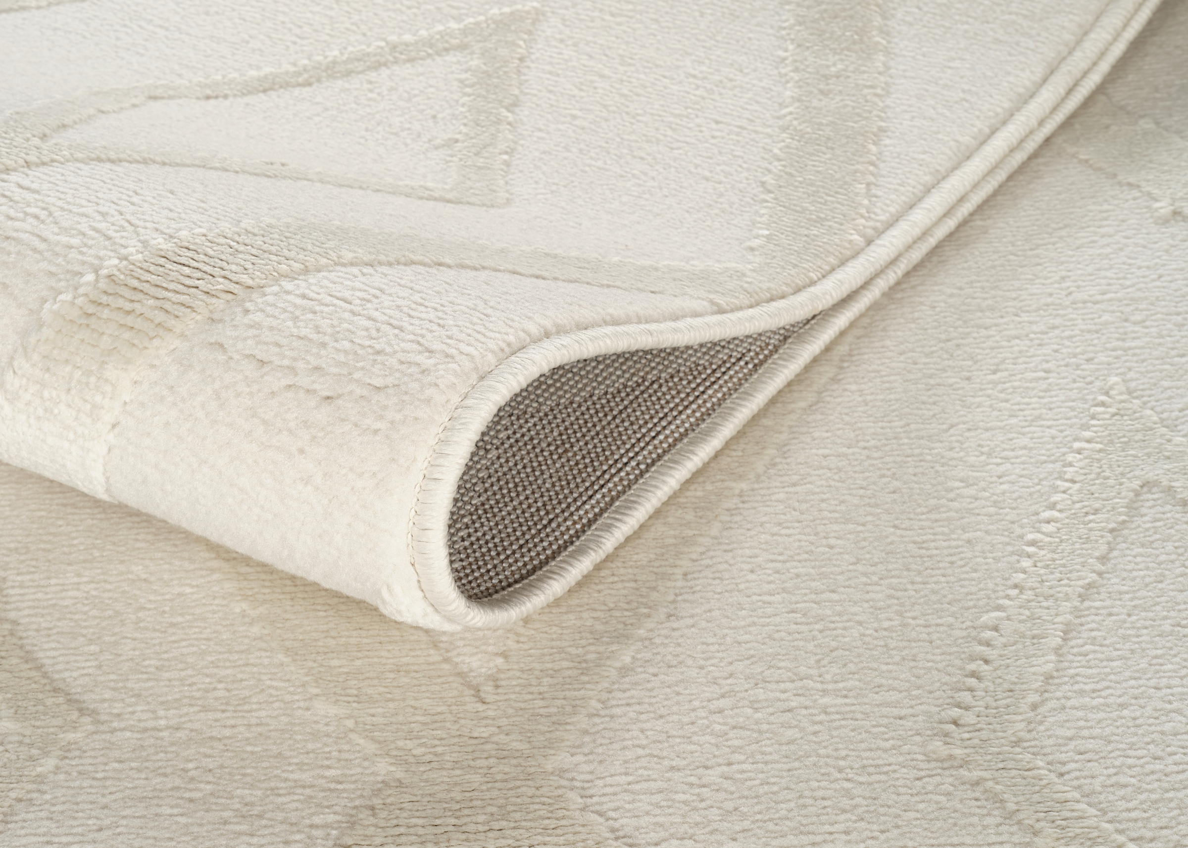 my home Läufer »Otilie« rechteckig 11 mm Höhe dichte Qualität, Woll-Look, Boho, mit Fransen und Rauten, Scandi