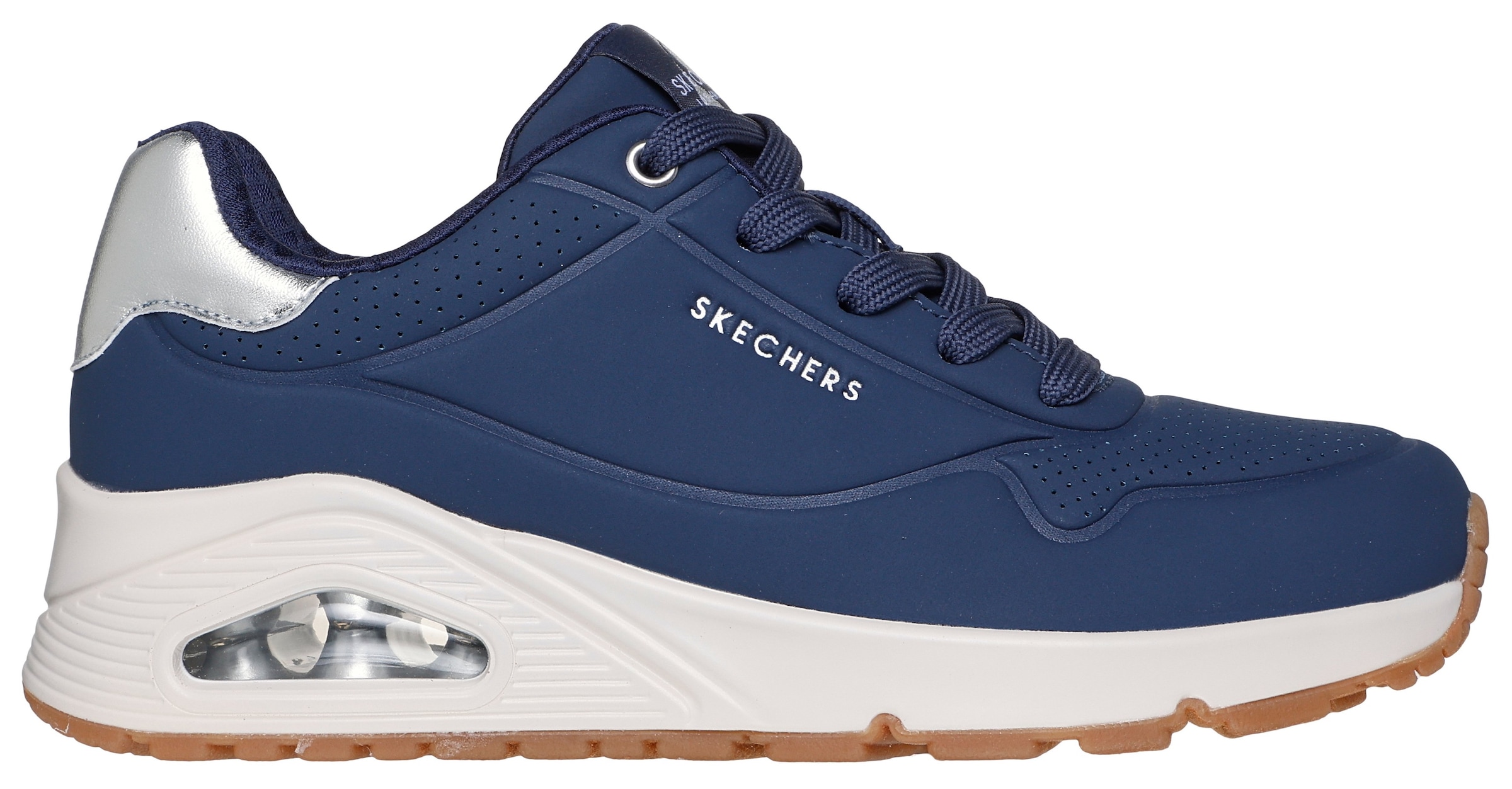 Skechers Sneaker »UNO GOLDEN AIR«  Freizeitschuh, Halbschuh, Schnürschuh mit Metallic-Einsatz