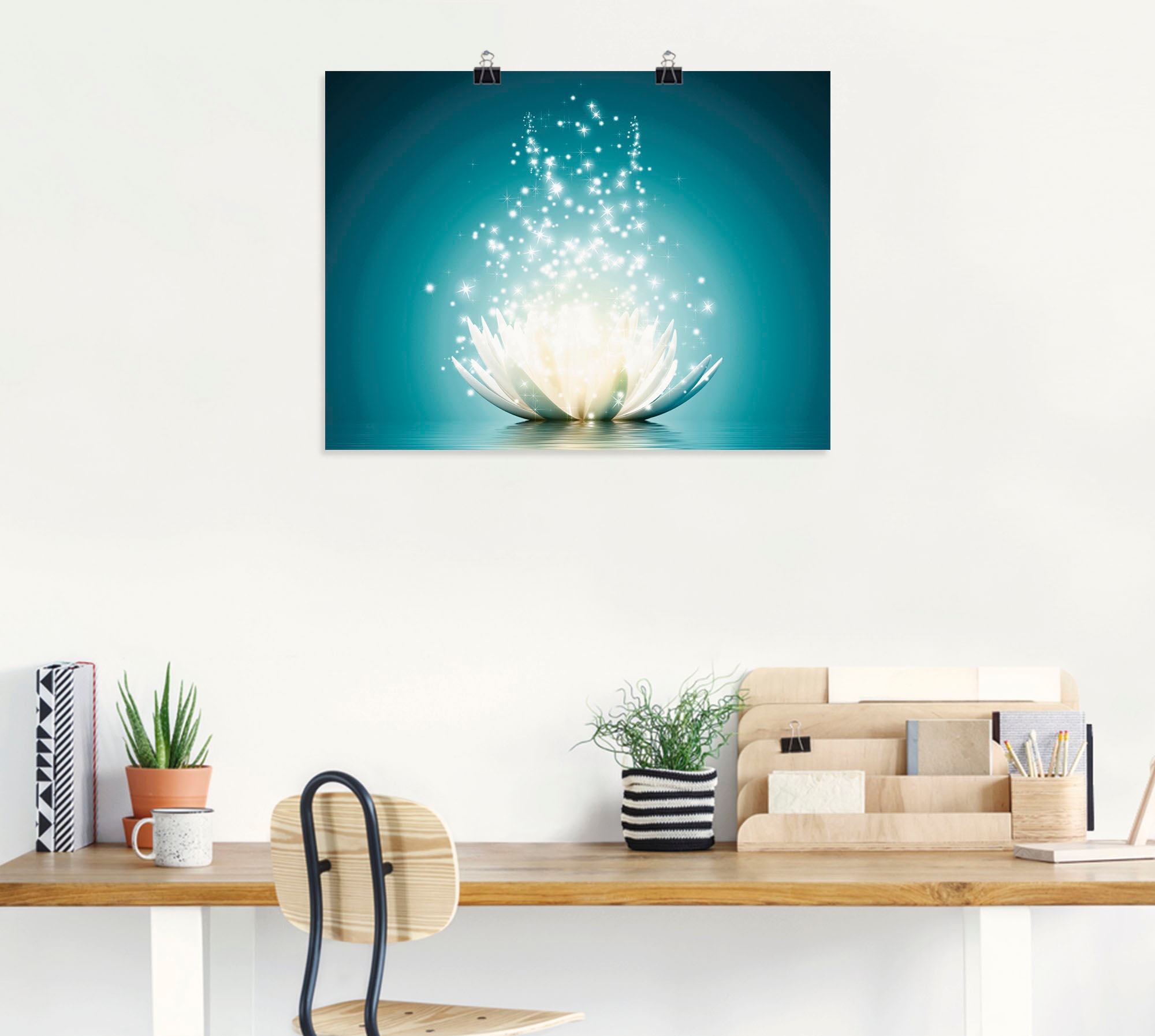 Artland Wandbild »Magie der Lotus-Blume«, Blumen, (1 St.), als Alubild, Outdoorbild, Leinwandbild, Poster, Wandaufkleber