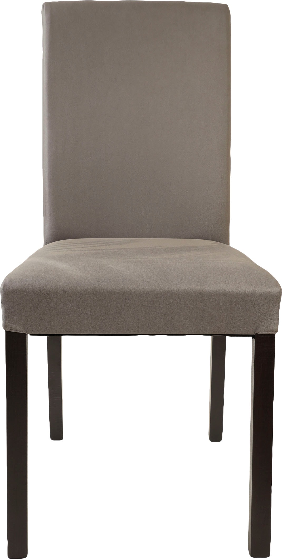 Home affaire 4-Fussstuhl »Nina«, (Set), 2 St., Microfaser, strapazierfähige Microfaser, Gestell Buche natur oder wenge lackiert