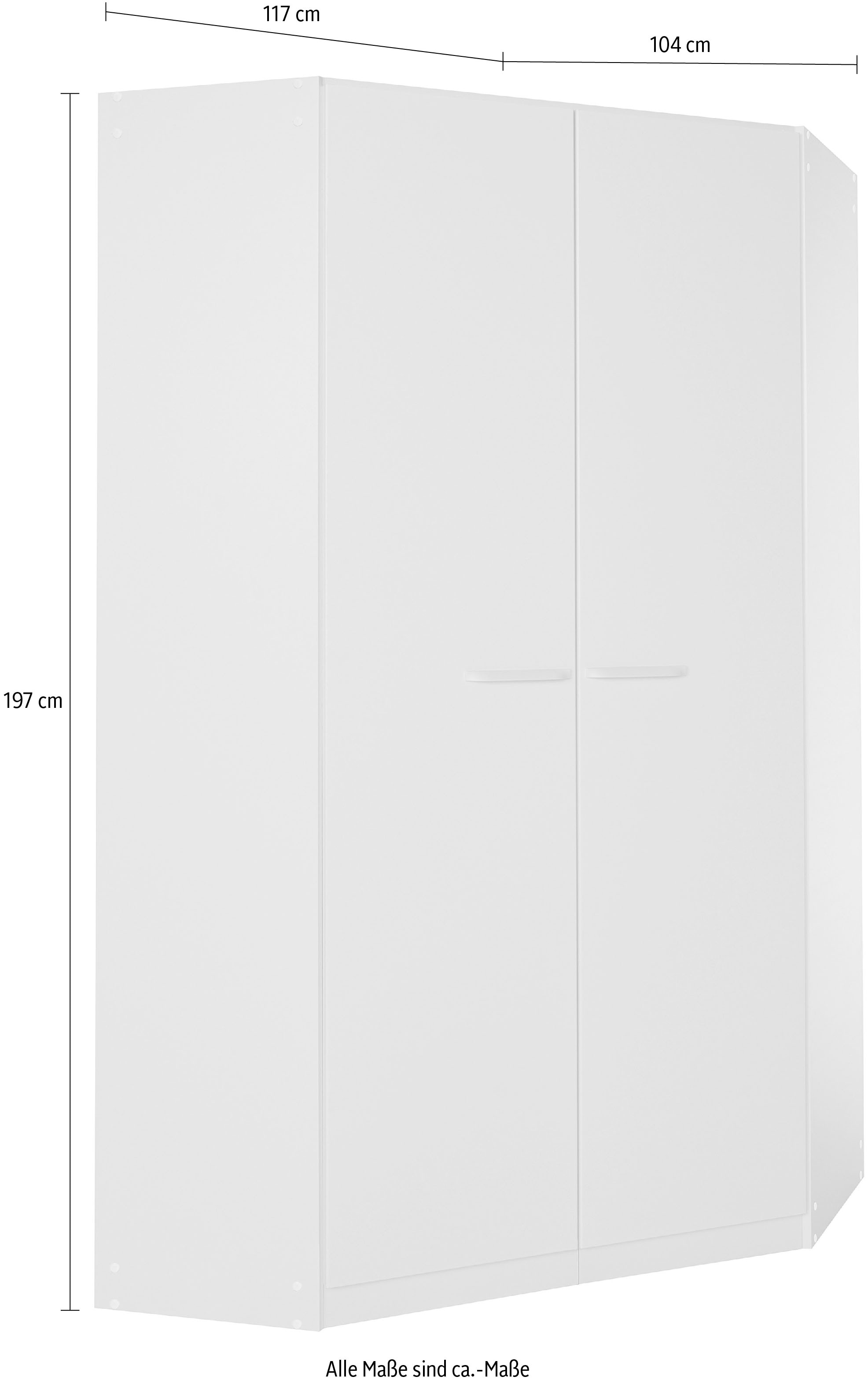 rauch Eckschrank »Kleiderschrank Schrank Garderobe Wäscheschrank VANDOR« voll ausgestattet, viel Stauraum, MADE IN GERMANY