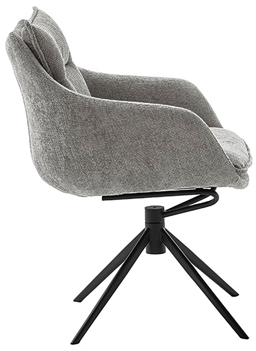 MCA furniture Esszimmerstuhl »PARKER«, Strukturstoff, (2er-Set), drehbar 360°, Dreh- & Schwingfunktion, Belastbarkeit 120 kg
