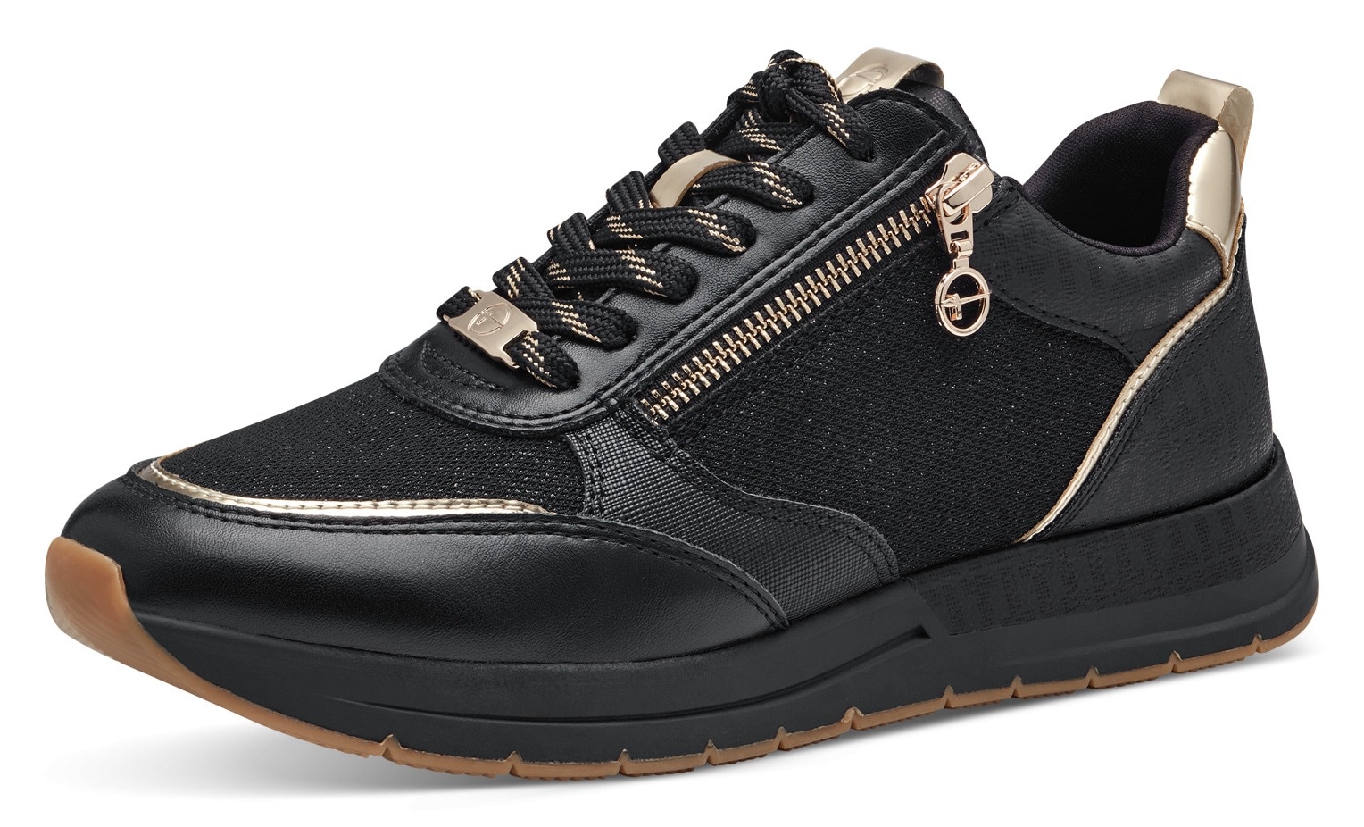 Image of Tamaris Keilsneaker, Freizeitschuh, Halbschuh, Schnürschuh, trendige Metallic-Details