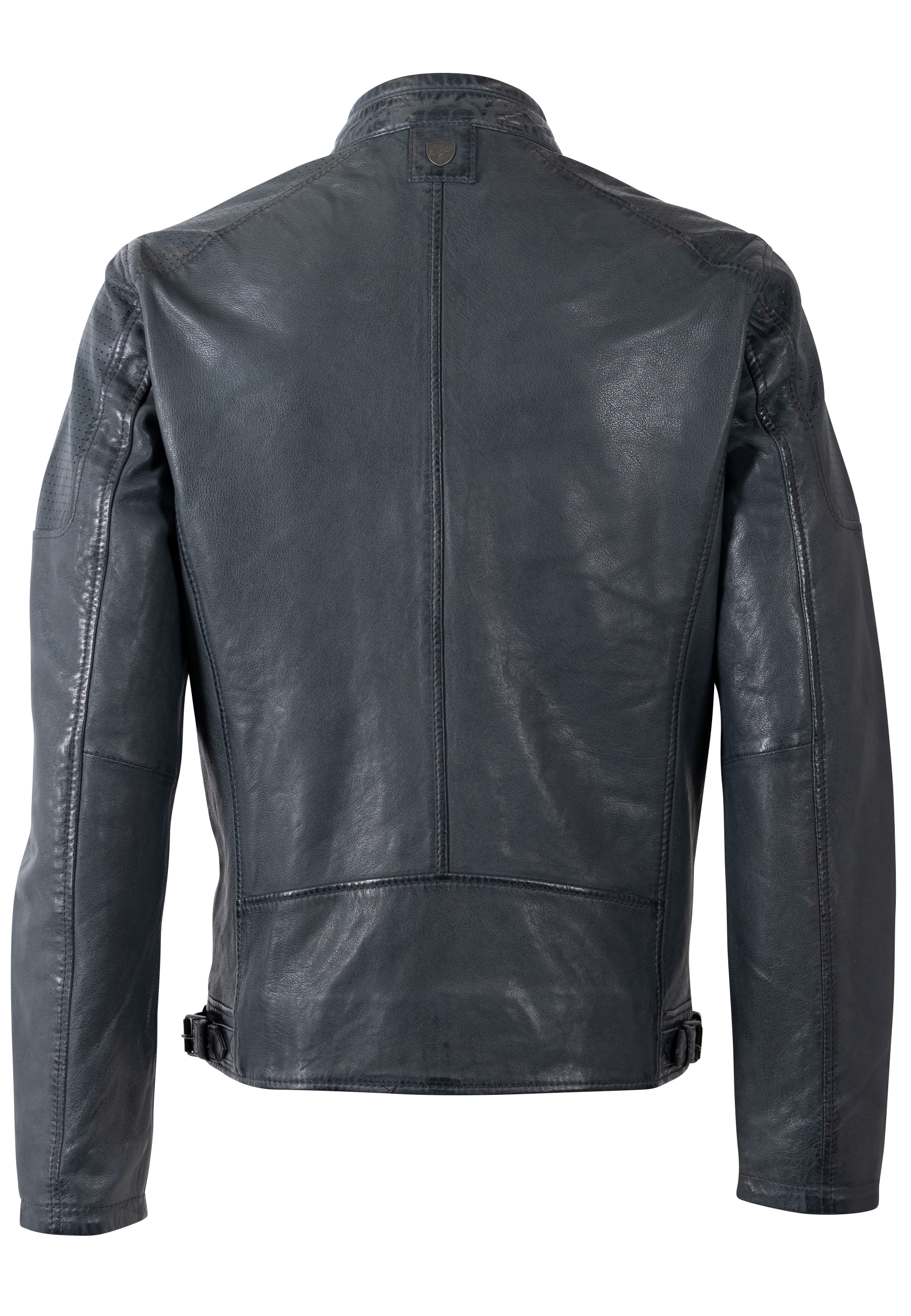 Mauritius Veste en cuir »MMBroum« mit Bikerkragen