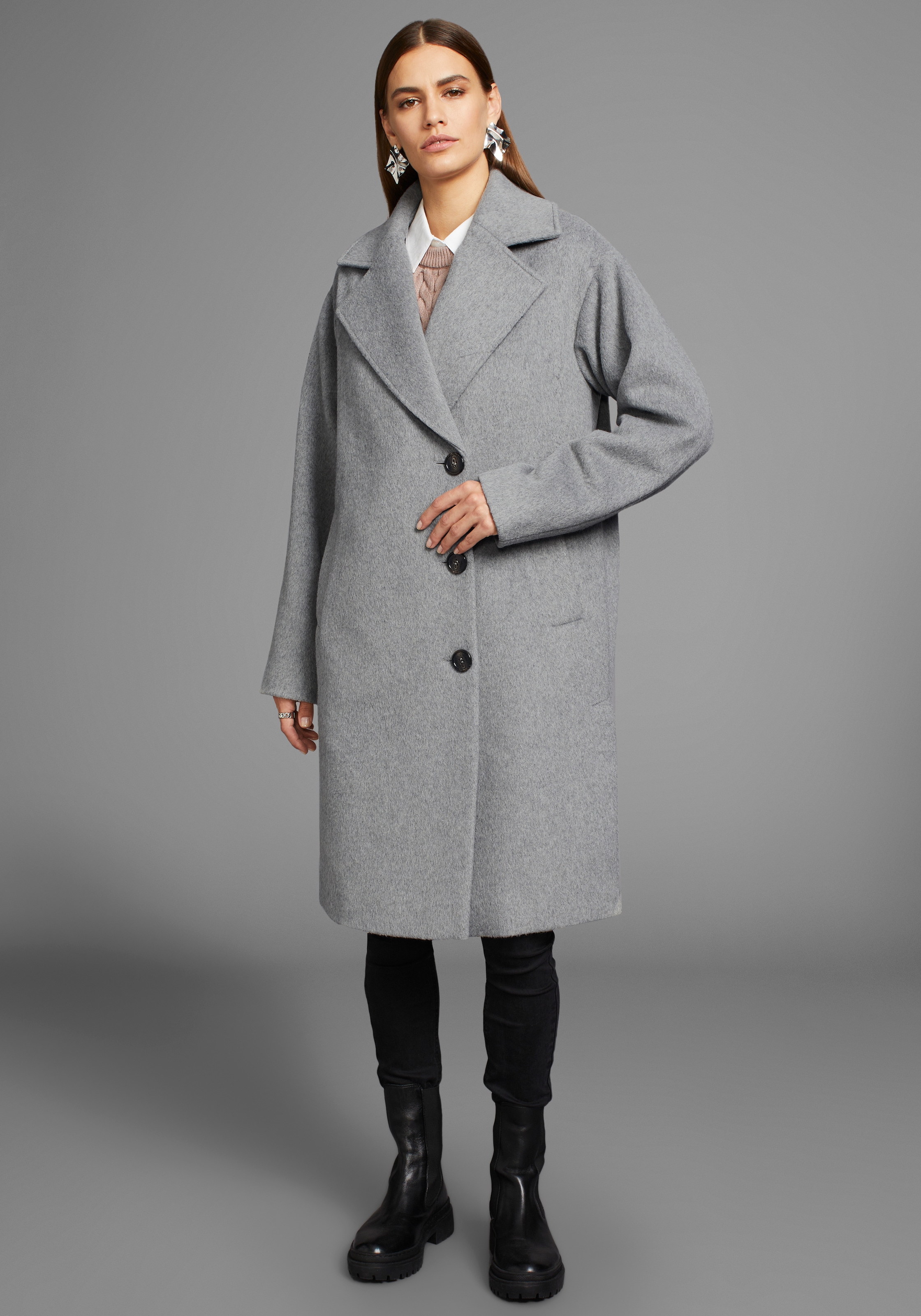 HECHTER PARIS Wollmantel, in asymmetrischer Oversize-Form - NEUE KOLLEKTION