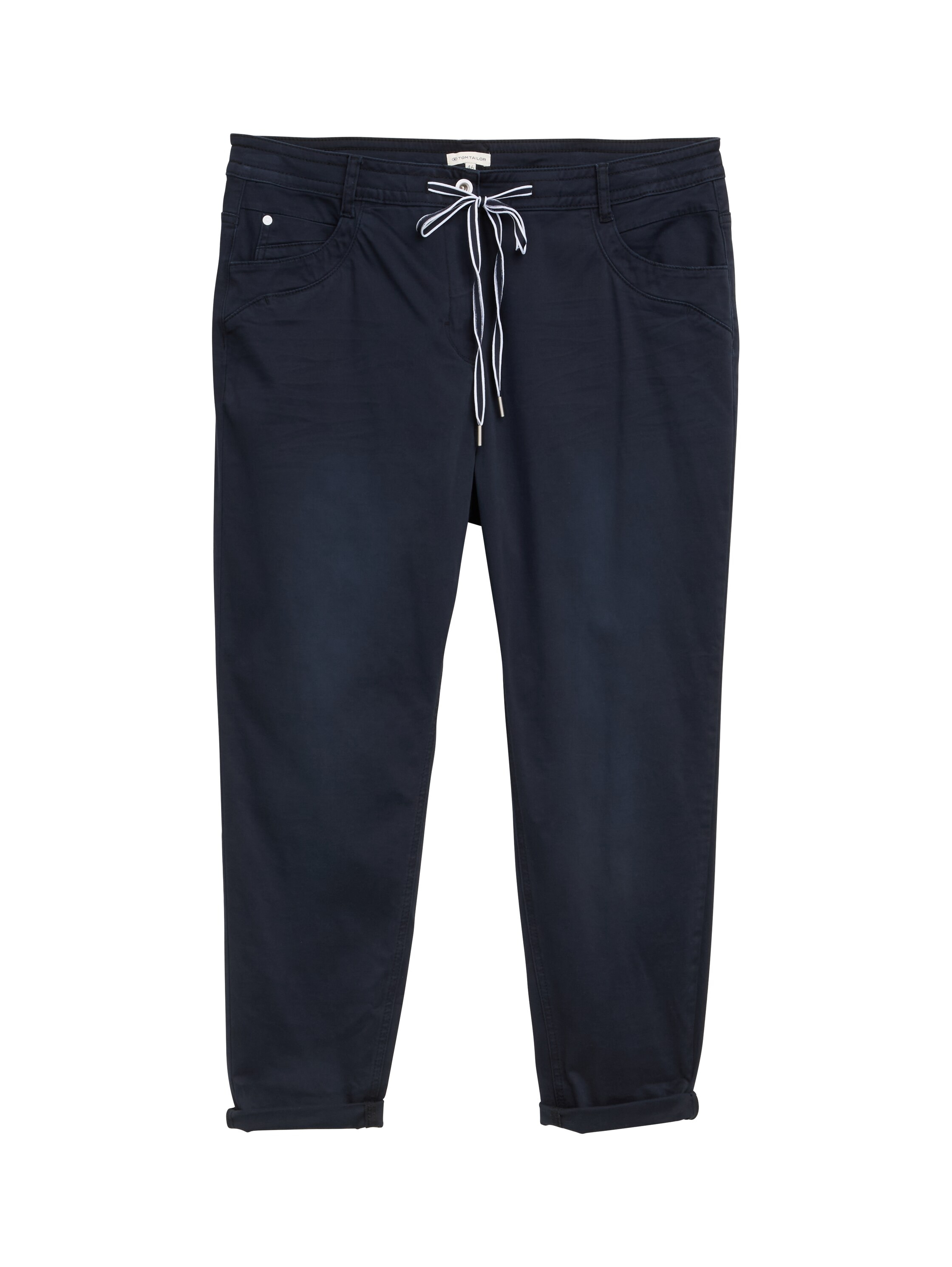 TOM TAILOR PLUS Jogger Pants, im 5-Pocket-Stil mit Stretch und Bindeband