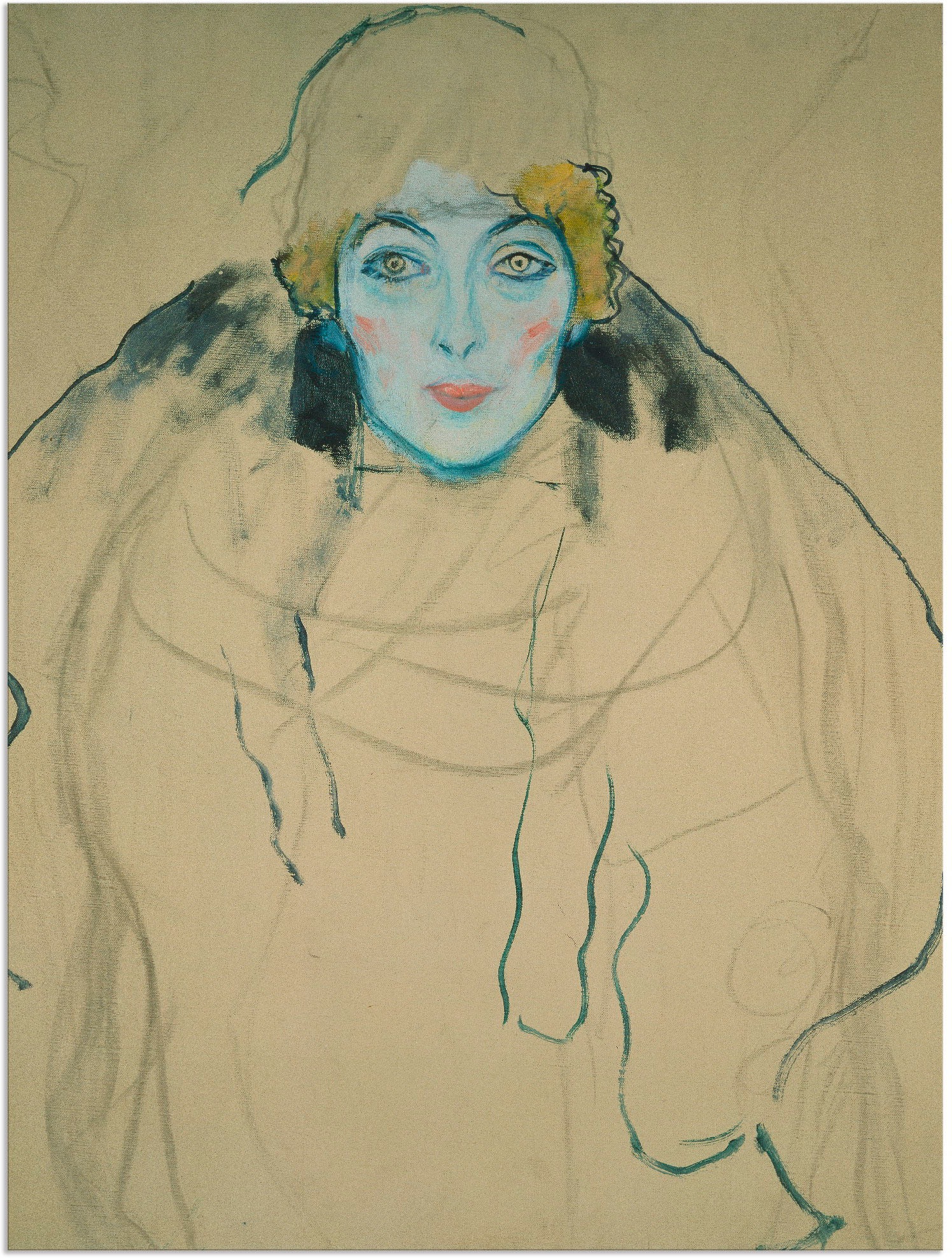 Image of Artland Wandbild »Frauenkopf. 1918«, Frau, (1 St.), in vielen Grössen & Produktarten - Alubild / Outdoorbild für den Aussenbereich, Leinwandbild, Poster, Wandaufkleber / Wandtattoo auch für Badezimmer geeignet bei Ackermann Versand Schweiz