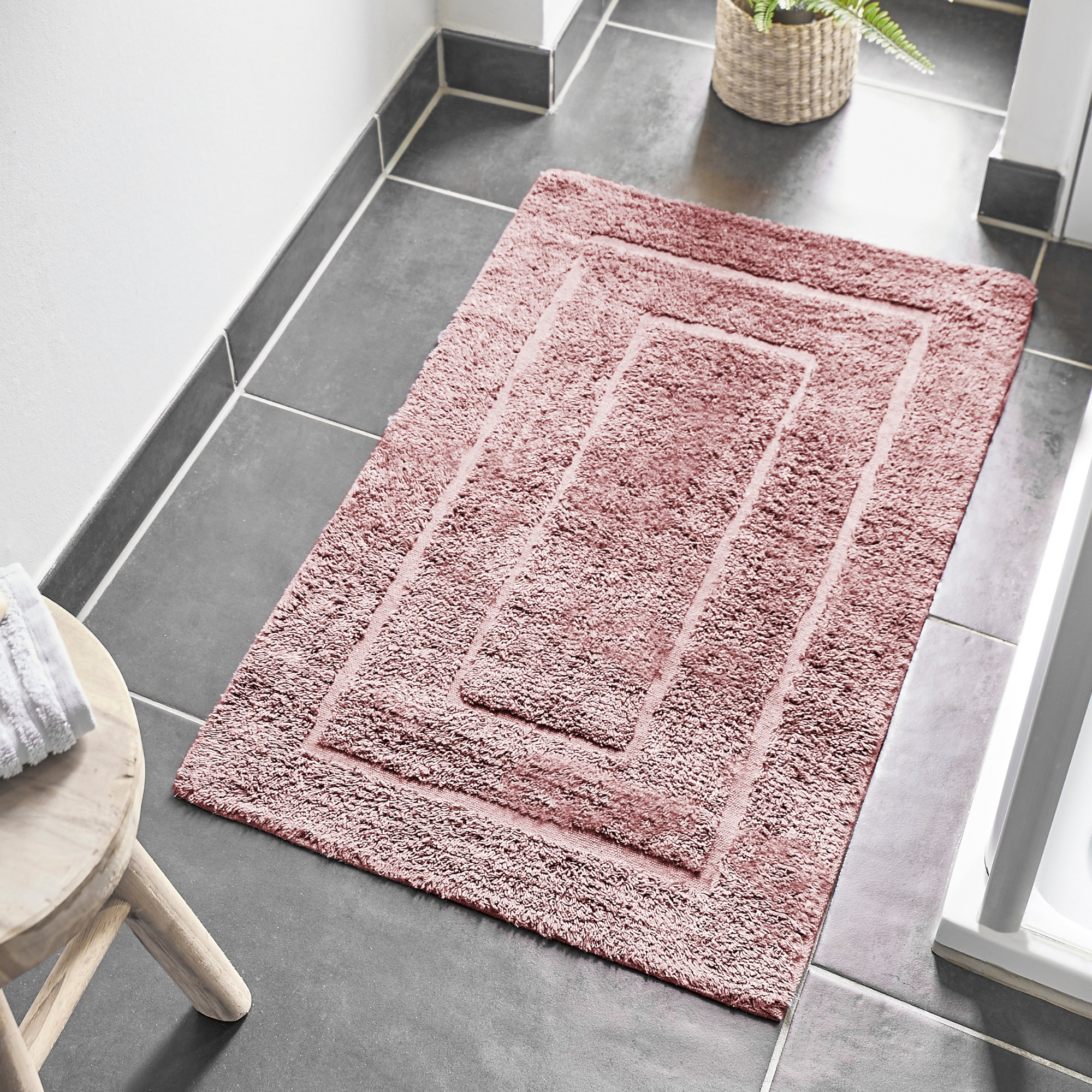 Andiamo Tapis de bain »Havanna, 50x80 cm« Höhe 7,5 mm Badteppich, Uni Farben, Hoch-Tief Effekt, verschiedene Designs