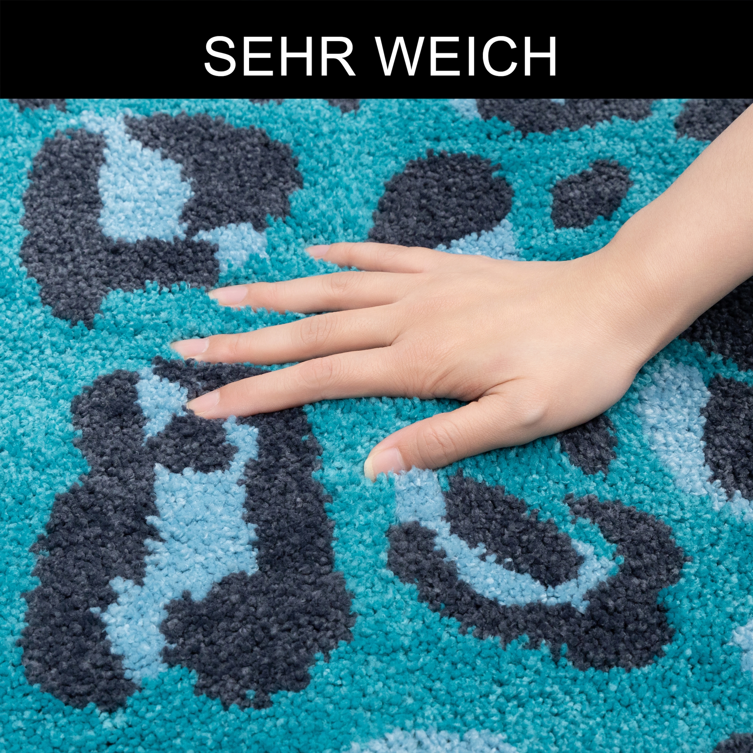 GOODproduct Badematte »Regona Leo, Badvorleger, Badezimmer Teppich, Duschvorleger« Höhe 10 mm rutschhemmend beschichtet fussbodenheizungsgeeignet | schnell trocknend Leoparden-Muster, Animal Print, modern