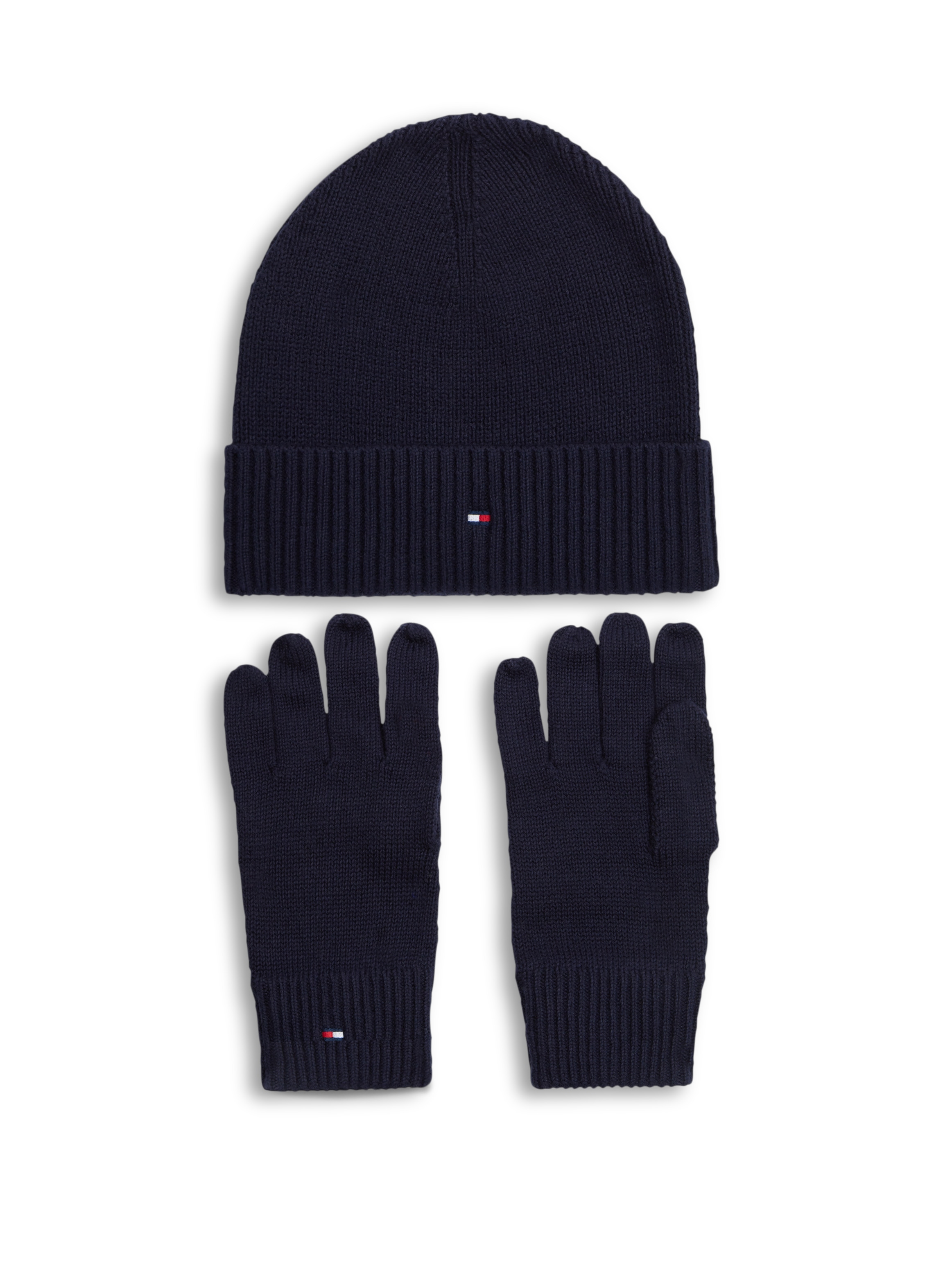 Tommy Hilfiger Beanie »TH FLAG BEANIE AND GLOVES« 2 Stk. mit Kaschmiranteil, in Geschenkbox