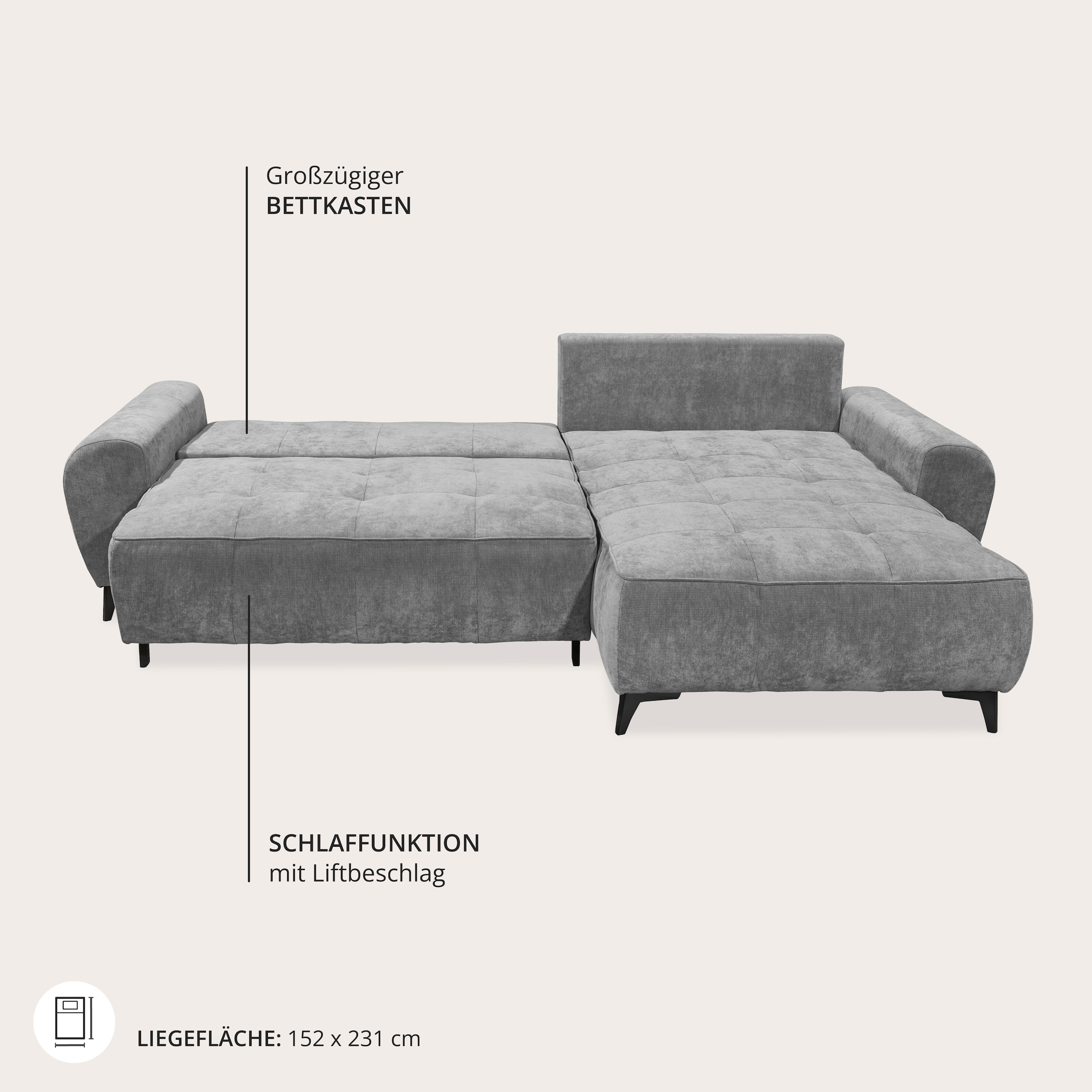 ED EXCITING DESIGN Ecksofa »Elisa«