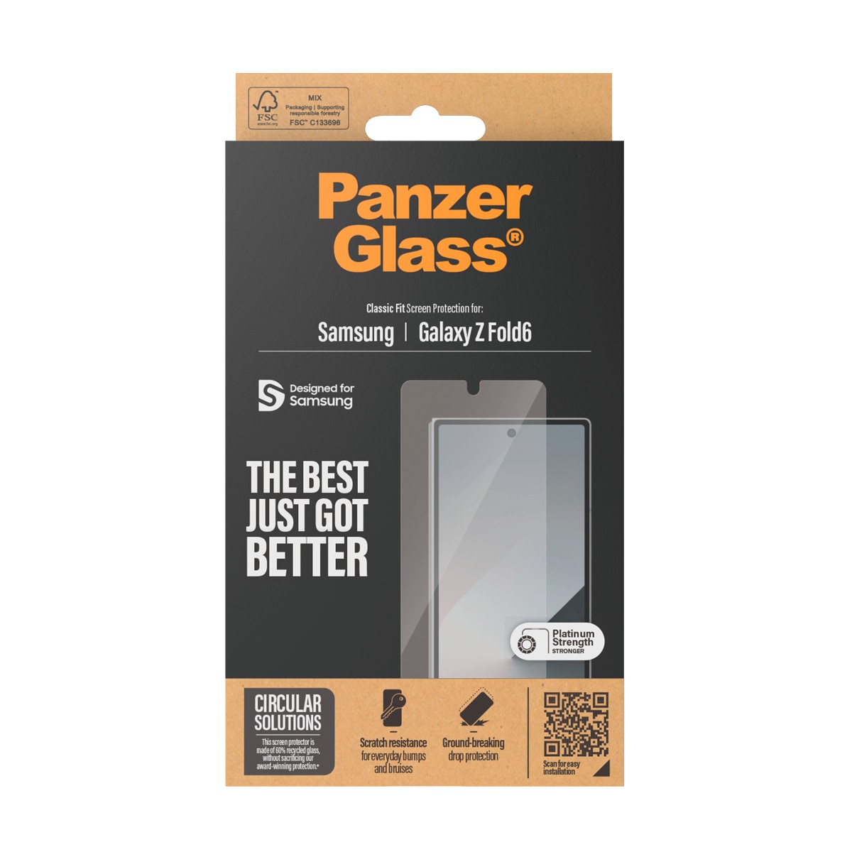 SAFE by PanzerGlass Verre de protection d'écran »Classic Fit Screen Protector« für Samsung Galaxy Z Fold6 Displayschutzfolie, Schutzfolie, Bildschirmschutz, kratz- & stossfest