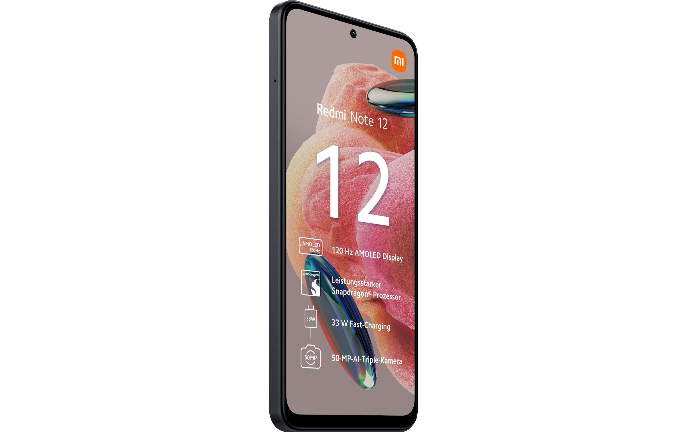 Xiaomi Smartphone »Xiaomi Redmi Note 12 128GB black«, Schwarz, 16,87 cm/6,67 Zoll, 128 GB Speicherplatz, 50 MP Kamera