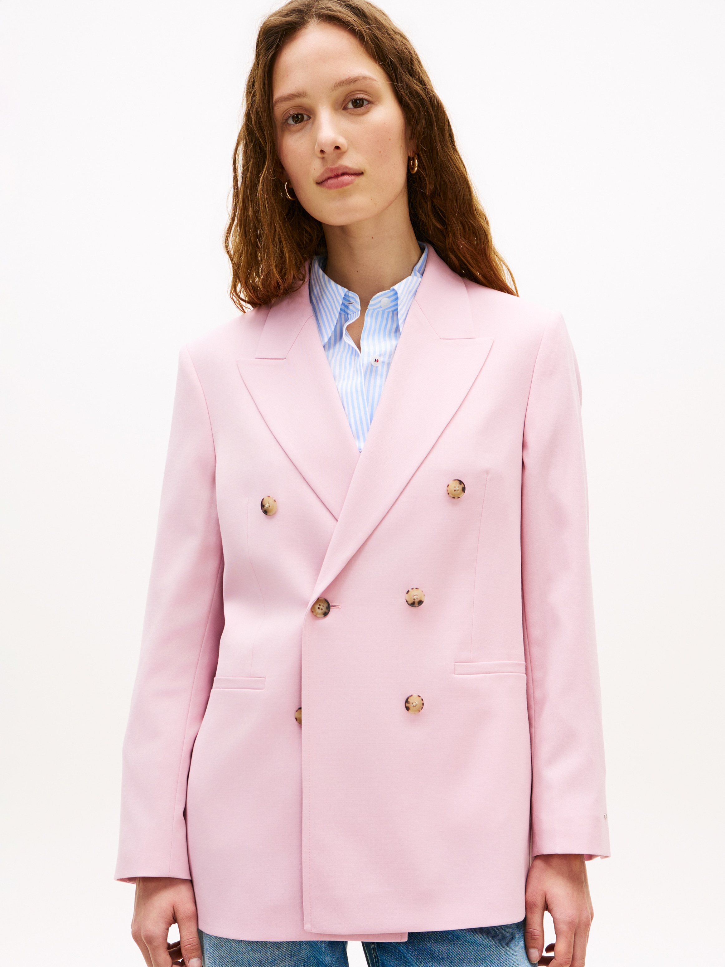 Image of Tommy Hilfiger Kurzblazer "TIMELESS WOOL DB BLAZER" mit Wolle, doppelreihige Knopfleiste