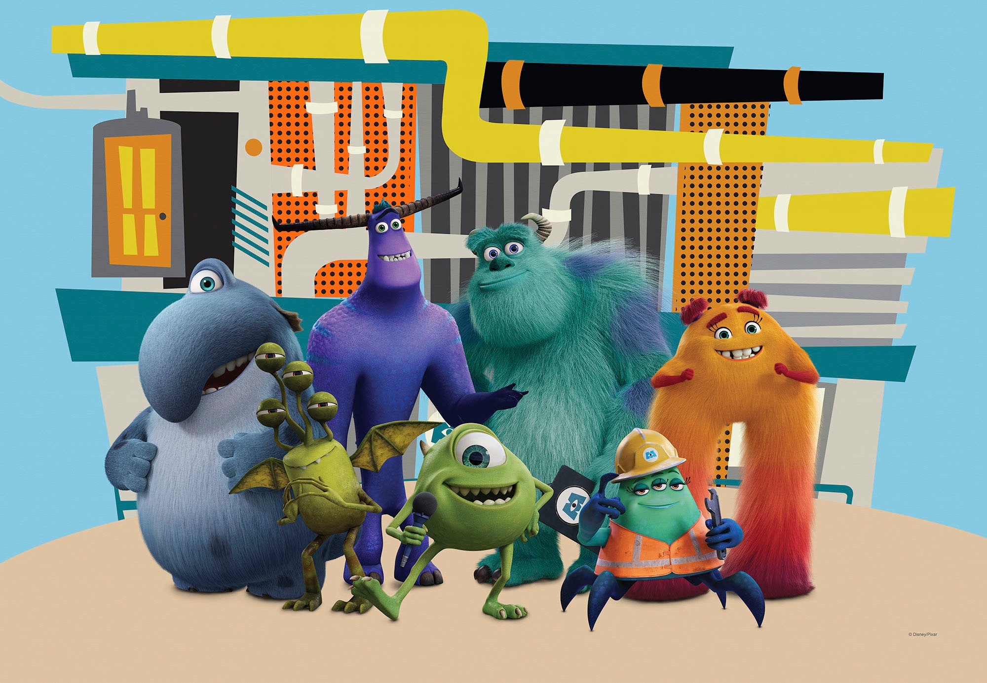 Komar Leinwandbild »Monsters at Work - Grösse 40 x 60 cm«, Disney, (1 St., 40 x 60 cm (Breite x Höhe), Keilrahmenbild mit Echtholzrahmen, Kinderzimmer