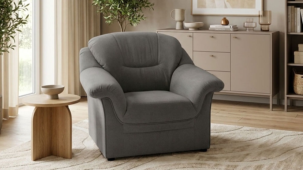 Image of GOODproduct Sessel "Nyborrg Sitzbreite 48 cm, mittelfester Sitzkomfort" aus pflegeleichtem, weichem Luxus-Microfaser