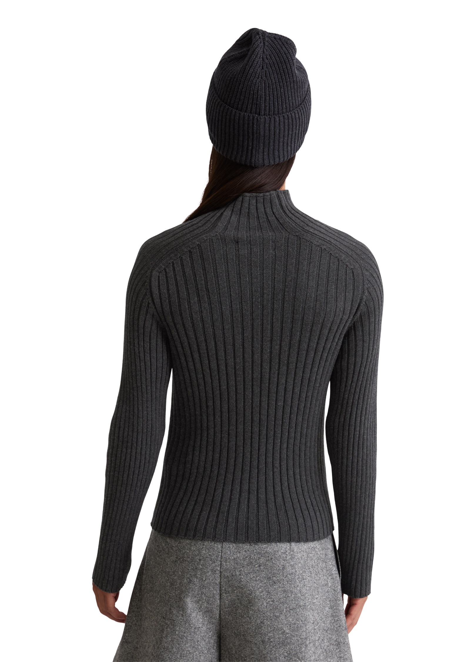 Marc O'Polo Strickpullover, Turtleneck, Rippstrick, slim fit