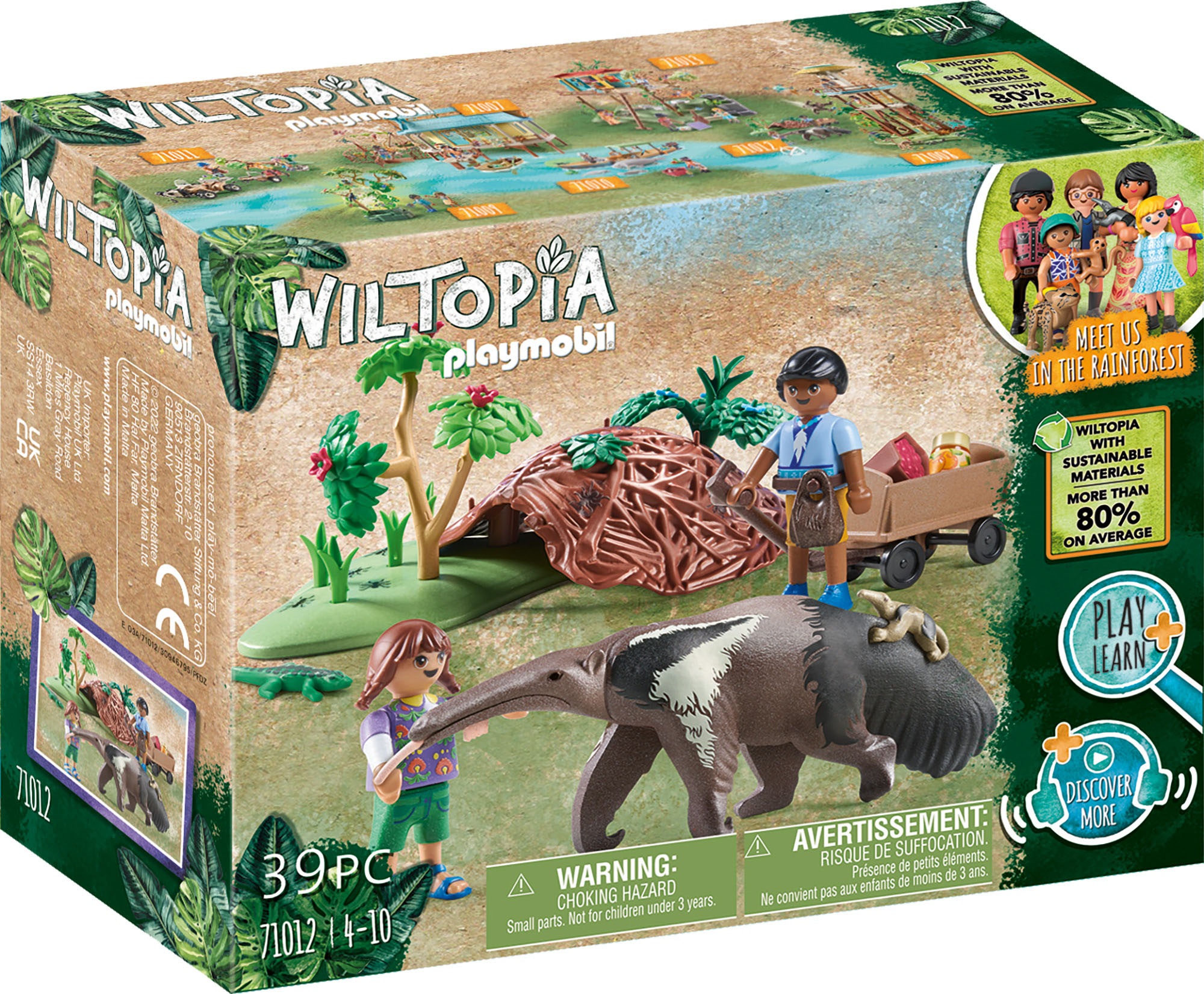 Image of Playmobil® Konstruktions-Spielset »Wiltopia - Ameisenbärpflege (71012), Wiltopia«, (39 St.), teilweise aus recyceltem Material; Made in Germany bei Ackermann Versand Schweiz