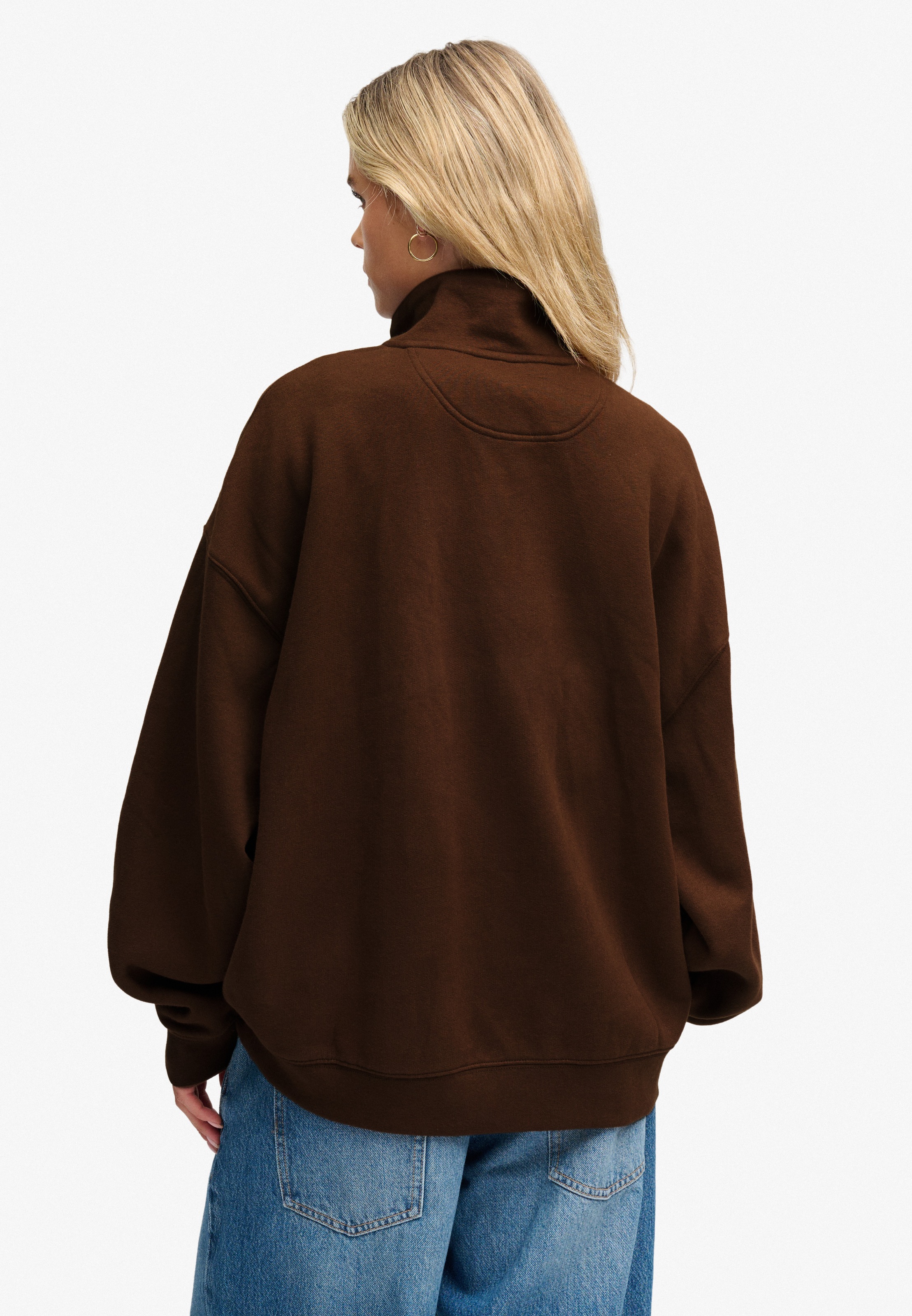 Superdry Sweatshirt »MONOGRAM HALF ZIP SWEAT«, Baumwollmischung, relaxed fit
