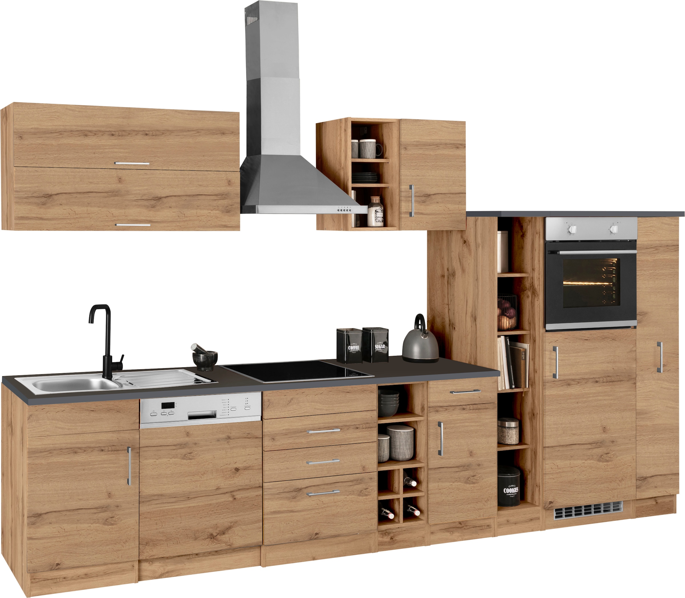 KOCHSTATION Kitchenette »KS-Colmar« sans appareils électriques, largeur 360 cm