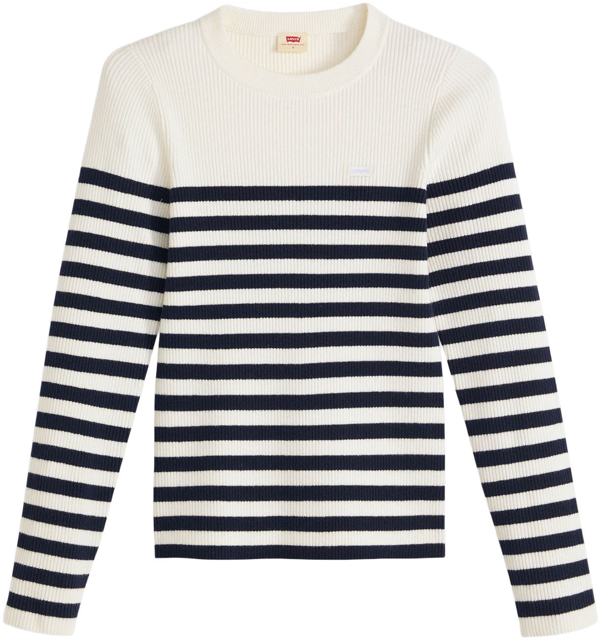 Levi's® Rundhalspullover »RIB CREW SWEATER« Geripptes Strickmuster