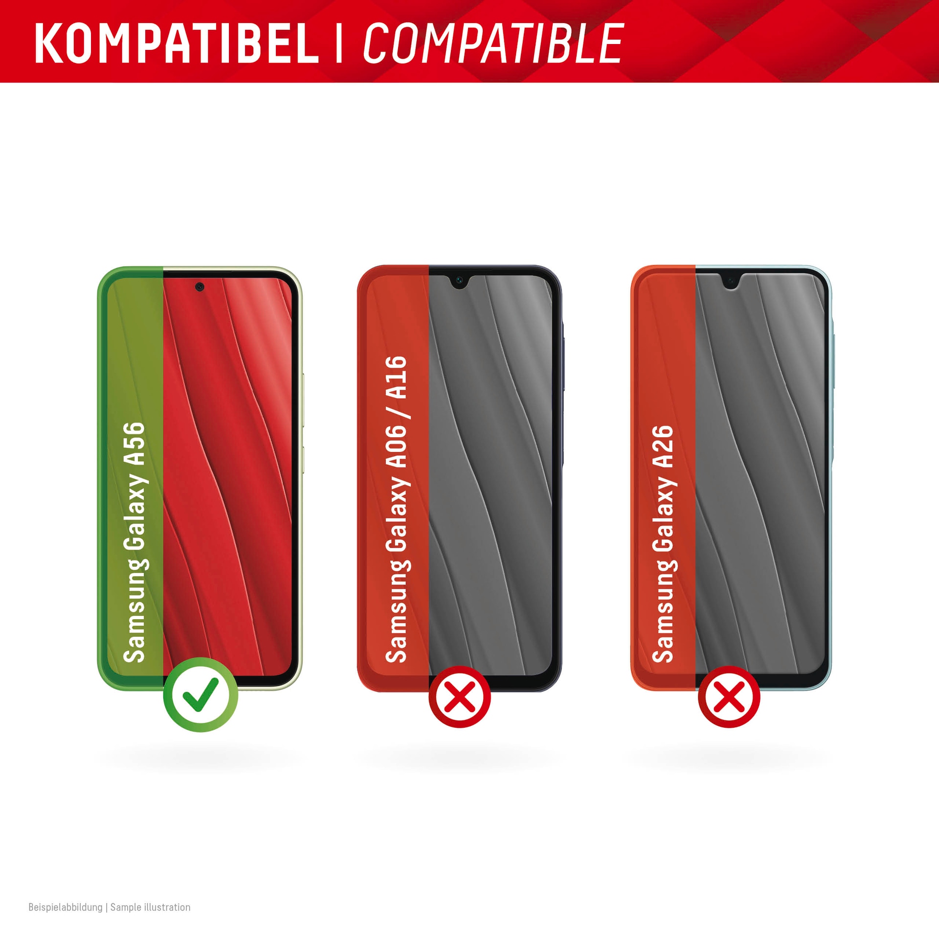 Displex Displayschutzglas »Smart Glass Screen Protection - ultra-dünn, unzerbrechlich, unsichtbar« für Samsung Galaxy A56 Displayschutzfolie, Schutzfolie, Bildschirmschutz, kratz- & stossfest