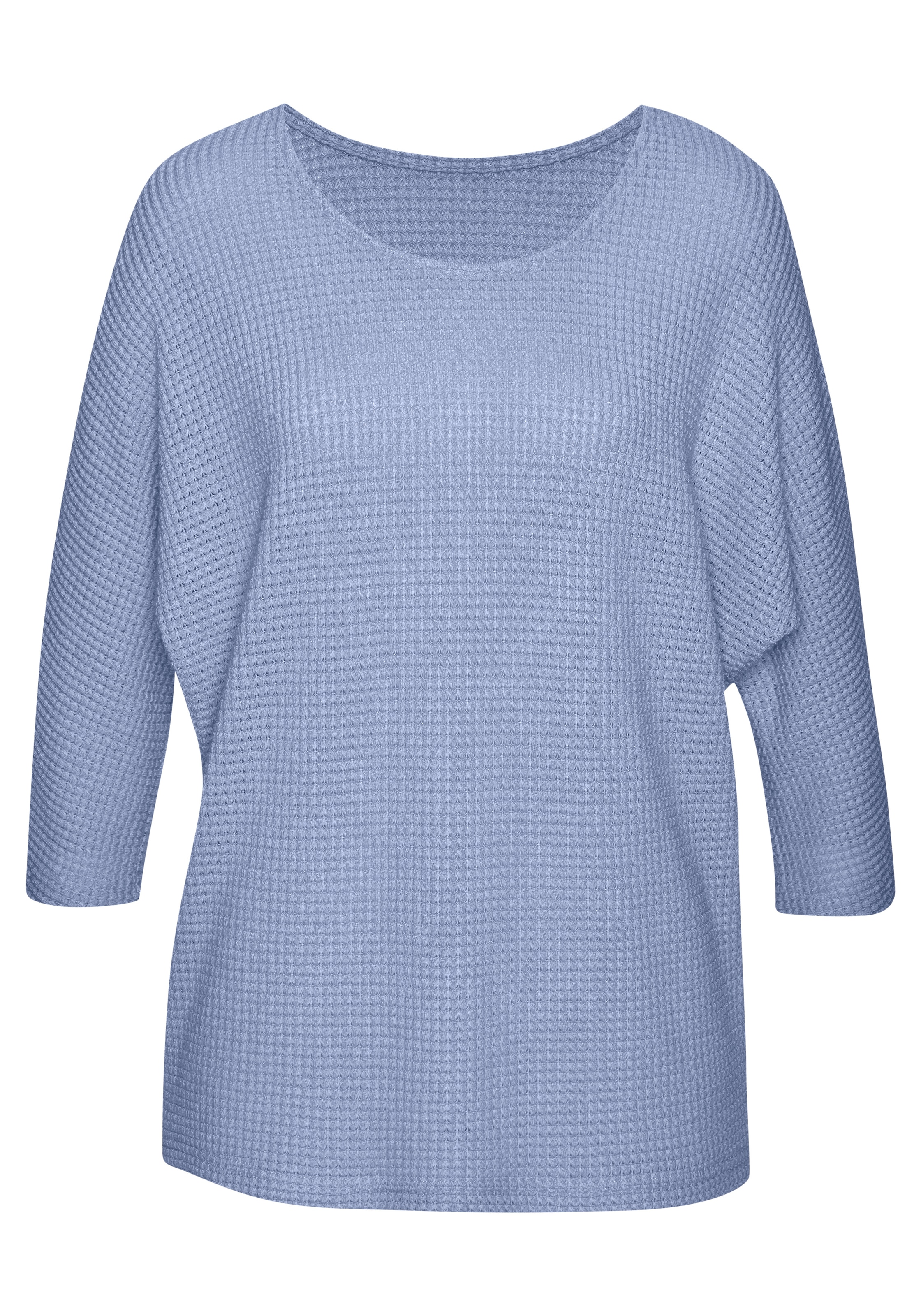 Vivance T-shirt à manches 3/4 »mit sommerlicher Waffelstruktur« en qualité tricot infroissable
