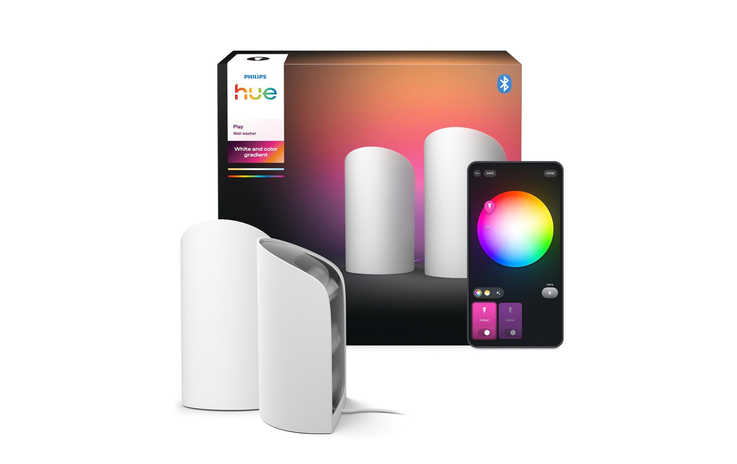 Image of Philips Hue LED Tischleuchte "Play Wallwasher duo"