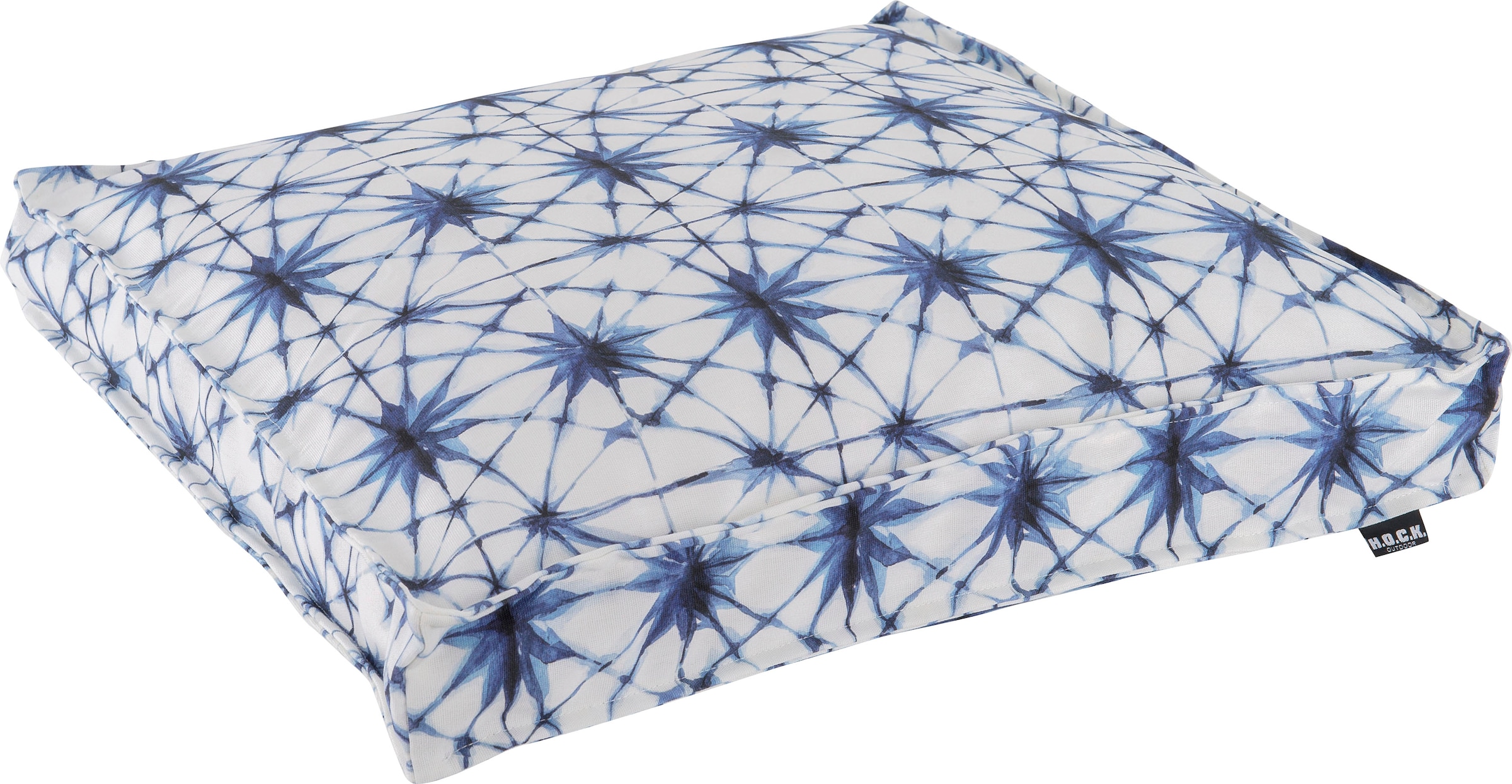 Image of H.O.C.K. Sitzkissen "Badu Batik Saphire Outdoor" wasserabweisend