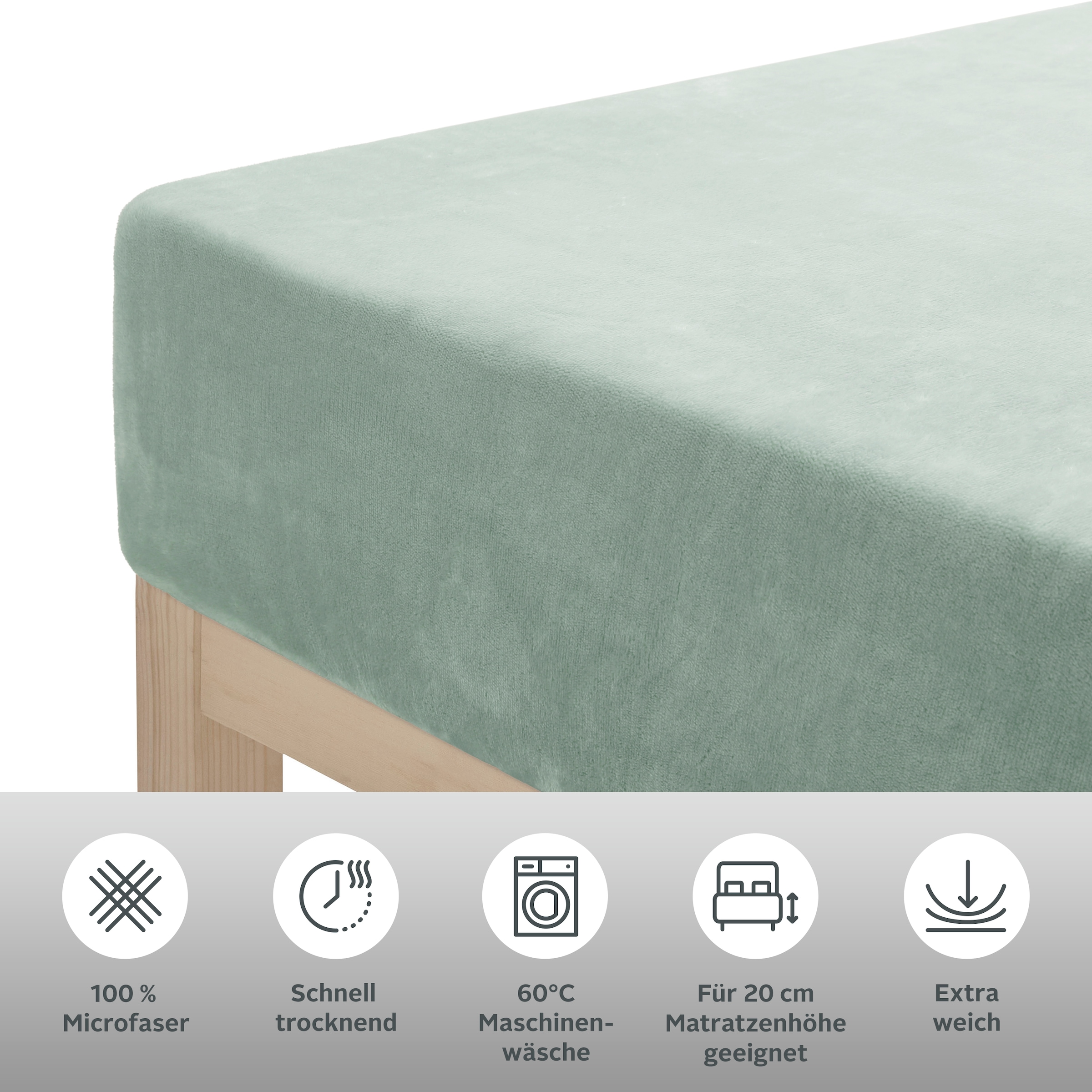 GOODproduct Drap de lit »Desner3« Mikrofaser, für Matratzen bis 20cm Höhe, Cashmere-Touch, Bettlaken