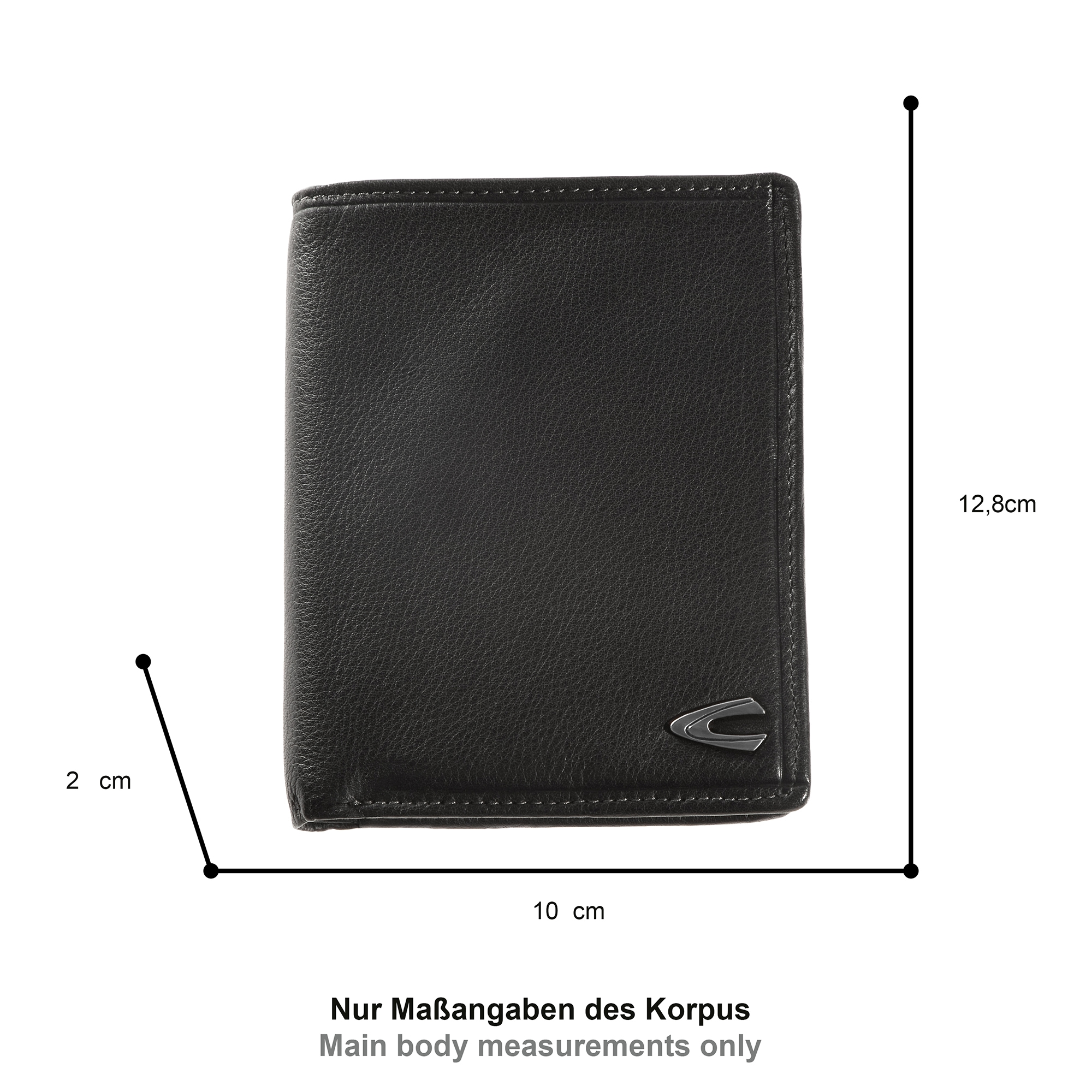 camel active Porte-monnaie »Vegas« aus hochwertigem Rindsleder mit Metall Logo