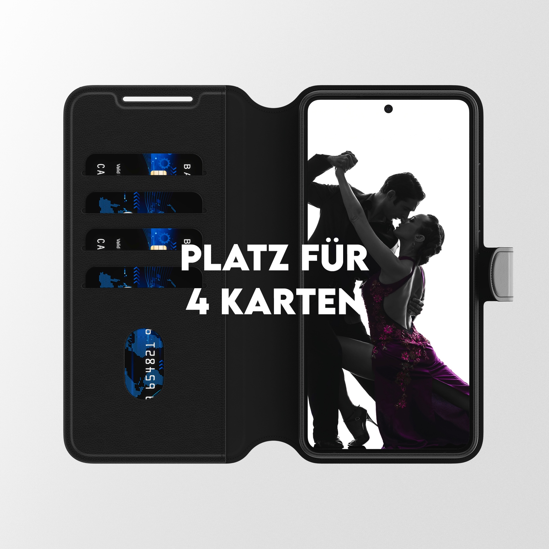 CARE by PanzerGlass Handyhülle »Tango 2-in-1 Wallet Case mit Qi für Samsung Galaxy S26 Ultra« Samsung Galaxy S26 Ultra Backcover, Schutzhülle, Handyschutzhülle, Case, Schutzcase, stossfest