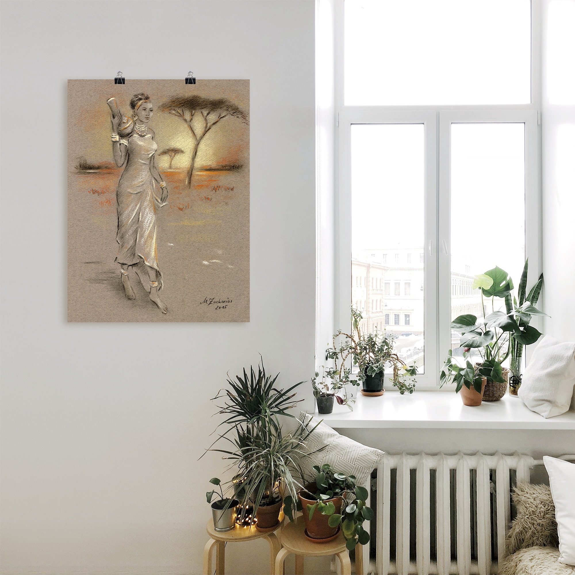 Image of Artland Wandbild »Afrikanische Schönheit«, Frau, (1 St.), in vielen Grössen & Produktarten - Alubild / Outdoorbild für den Aussenbereich, Leinwandbild, Poster, Wandaufkleber / Wandtattoo auch für Badezimmer geeignet bei Ackermann Versand Schweiz