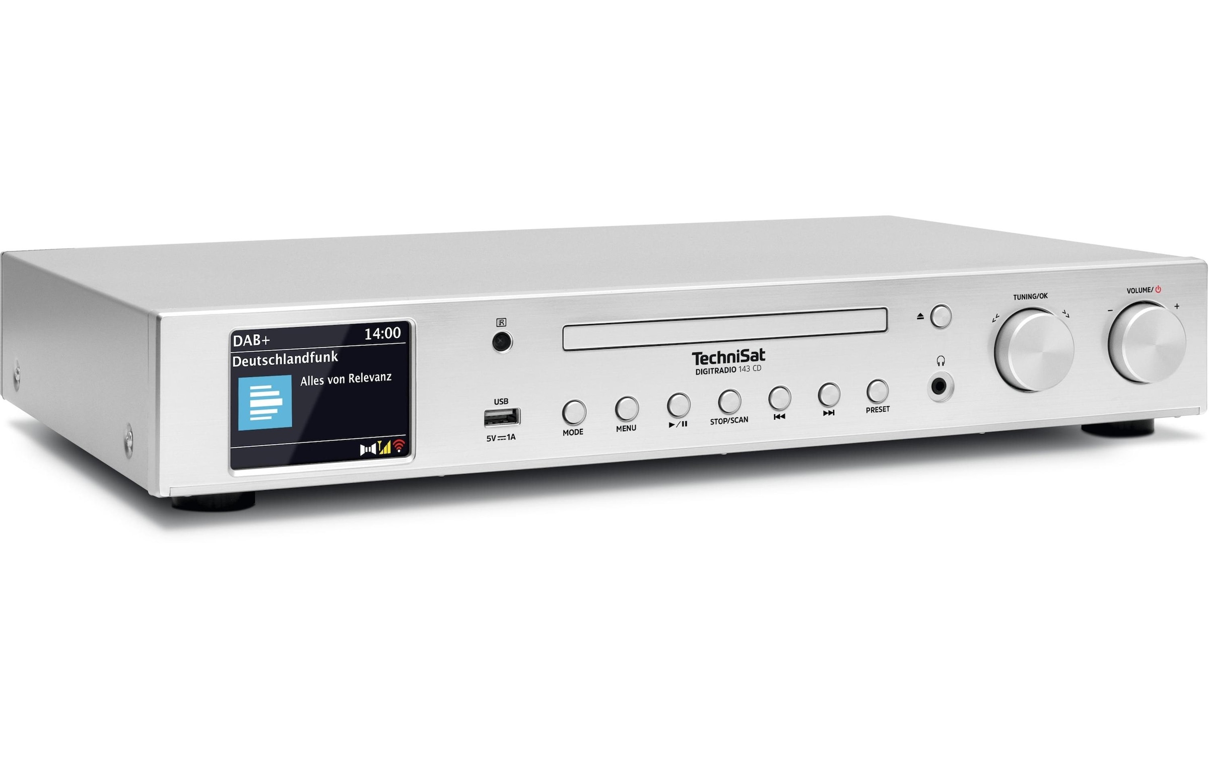 TechniSat Digitalradio (DAB+) »DigitRadio 143 CD V3«, (Digitalradio (DAB+)-FM-Tuner-Internetradio)