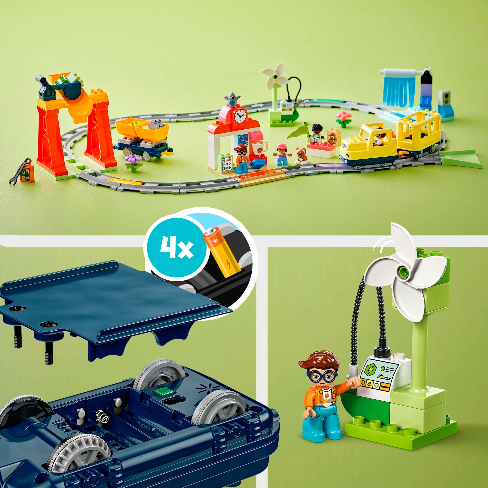 LEGO® Konstruktionsspielsteine »Grosse interaktive Eisenbahn (10428), LEGO DUPLO Town« Made in Europe
