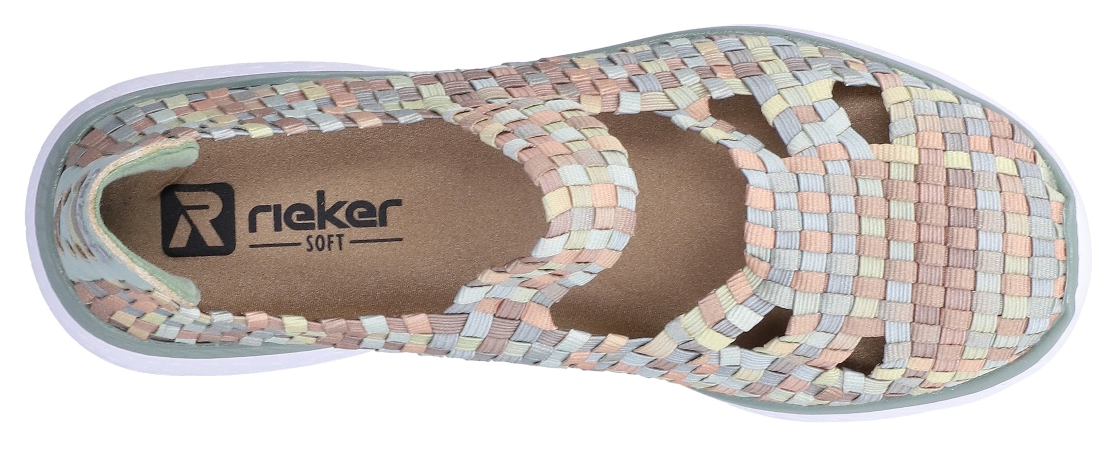 Rieker Ballerines à lanières  Slipper, chaussure à enfiler avec semelle intérieure MemoSoft
