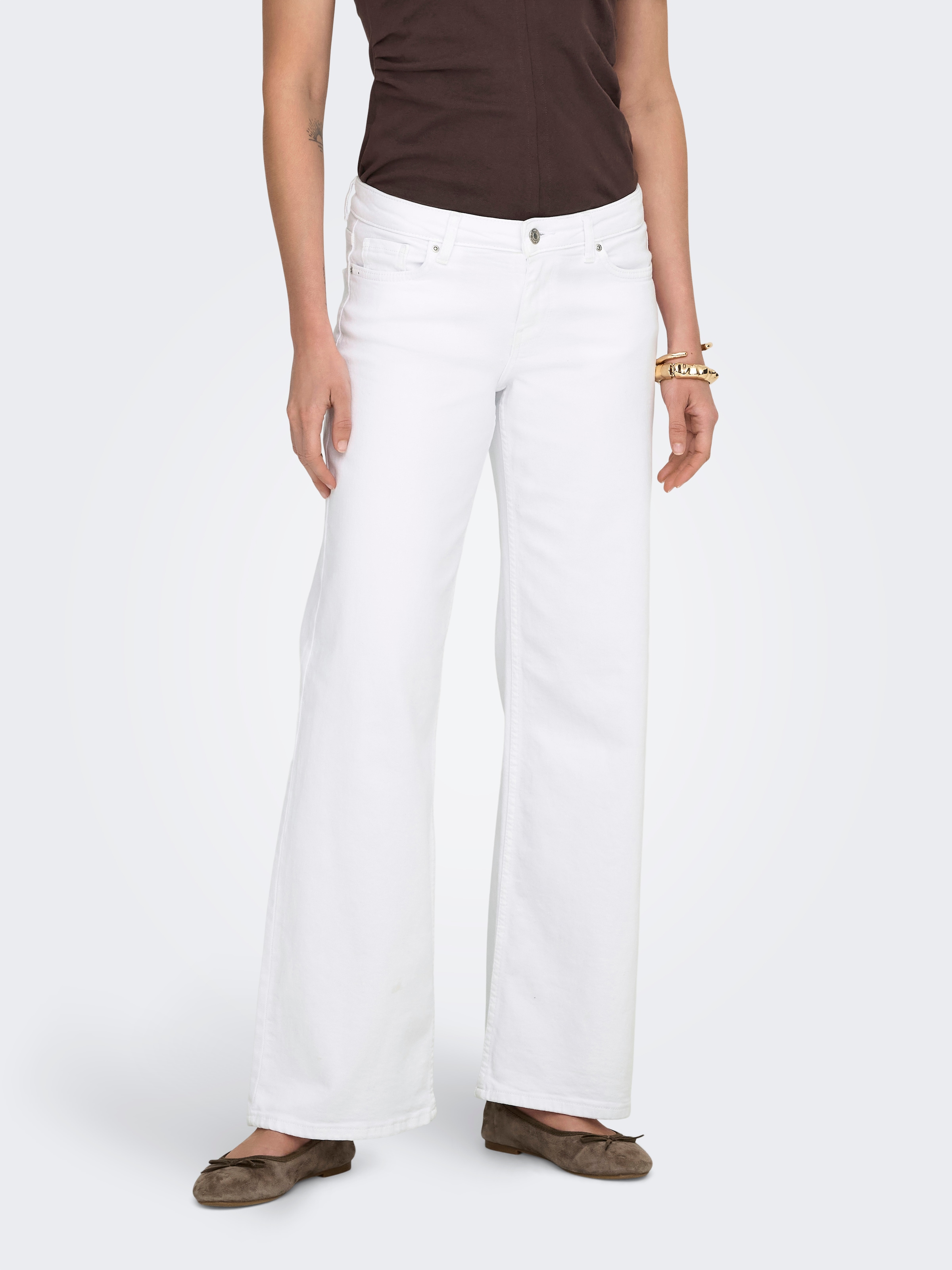 Image of ONLY Low-rise-Jeans "ONLJUDY-O LW WIDE LEG DNM TAI003" Baumwollmischung