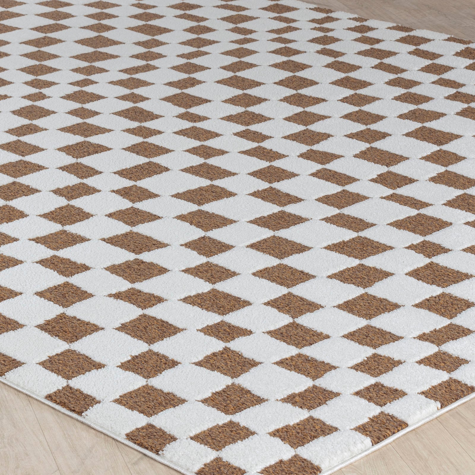 Livabliss Teppich »INCHON«, rechteckig, 14 mm Höhe, Skandinavischer Teppich mit Karomuster, Kurzflor Wohnzimmerteppich