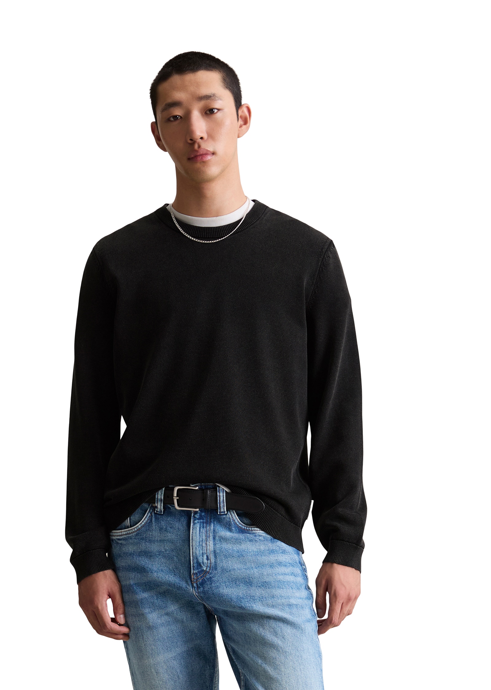 Image of Marc OPolo DENIM Strickpullover regular fit, Rundhals, sanfte Struktur