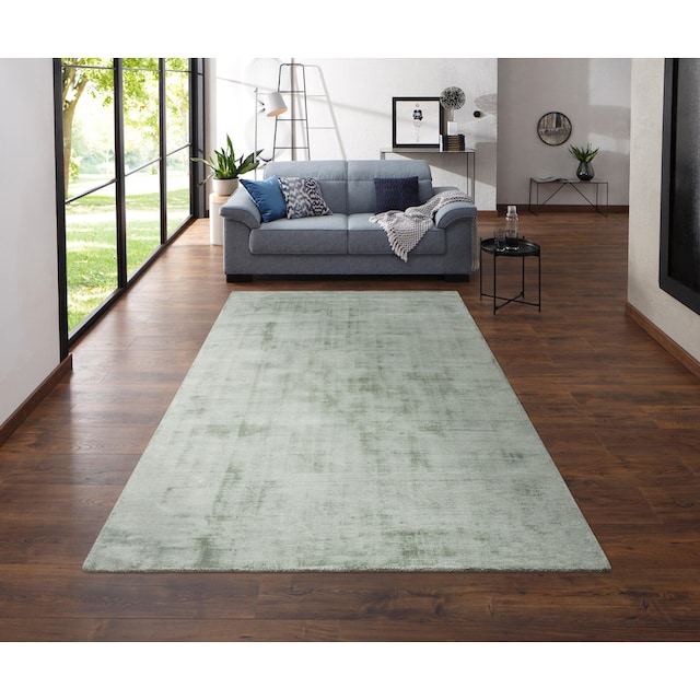 ♕ my home Teppich »Shirley«, rechteckig, Handweb Teppich, aus weicher  Viskose, handgewebt, Wohnzimmer versandkostenfrei auf