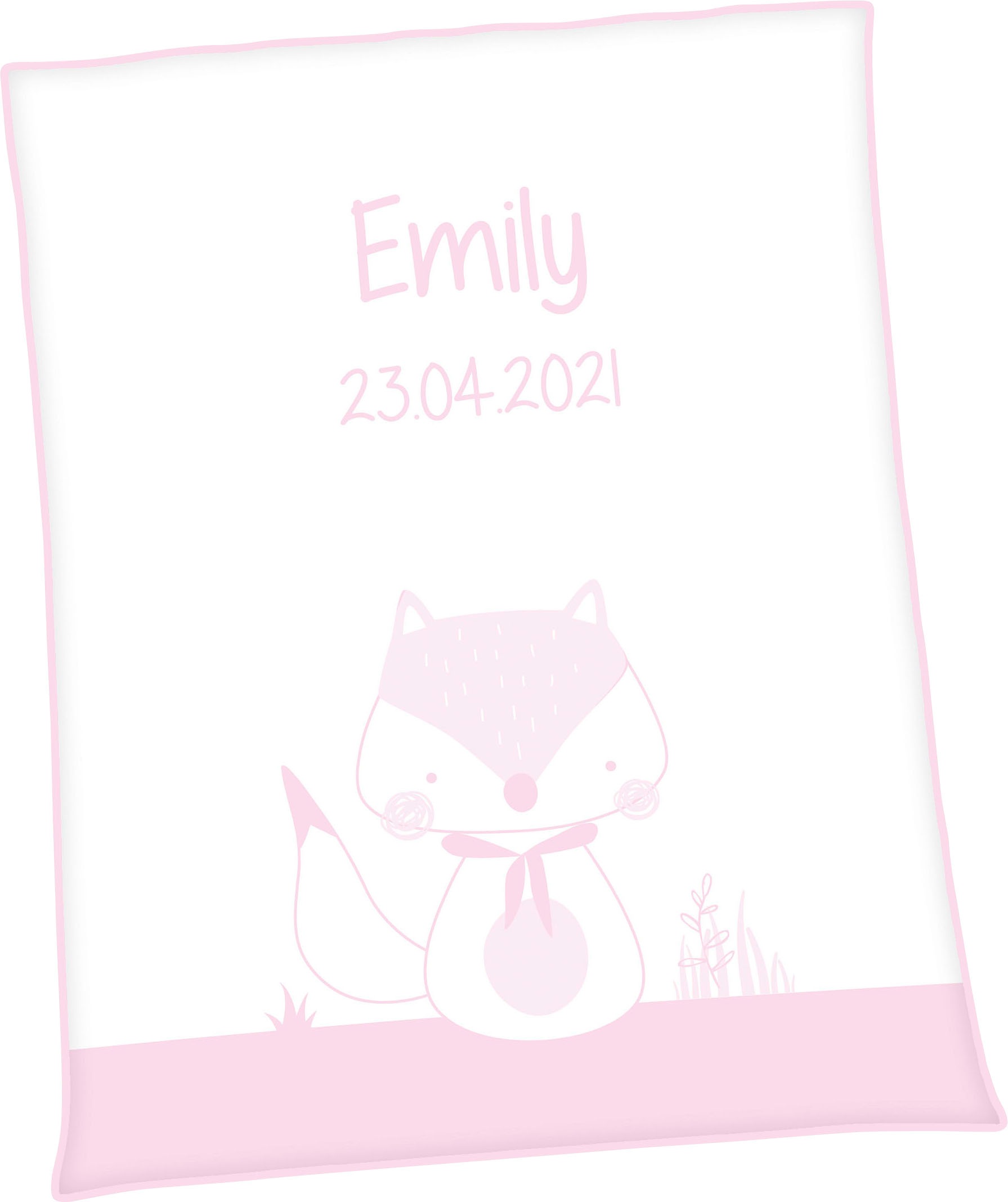 Image of Unicade Babydecke »Unicade® Fuchs«, Individuelle, mit Ihrem Wunschnamen und Geburtsdatum gewebte Babydecke (personalisiert), Kuscheldecke bei Ackermann Versand Schweiz